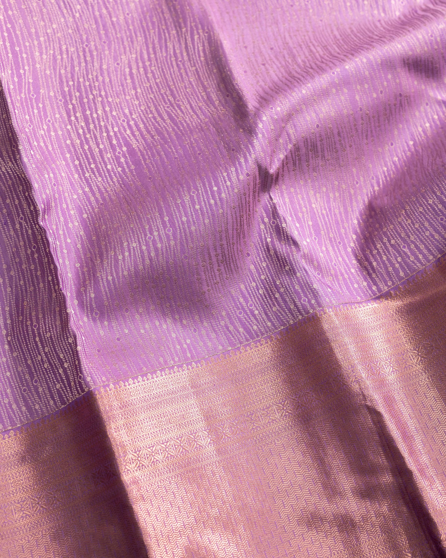 Lavender With Self Colour Pallu Pure Silk Wedding Saree