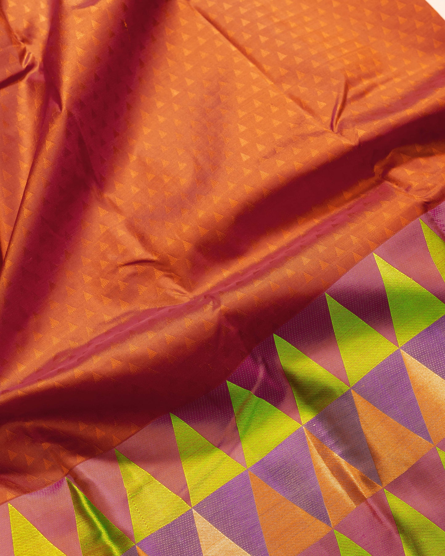 Deep Rust With Rani Pink Pallu Pure Silk Gift Saree