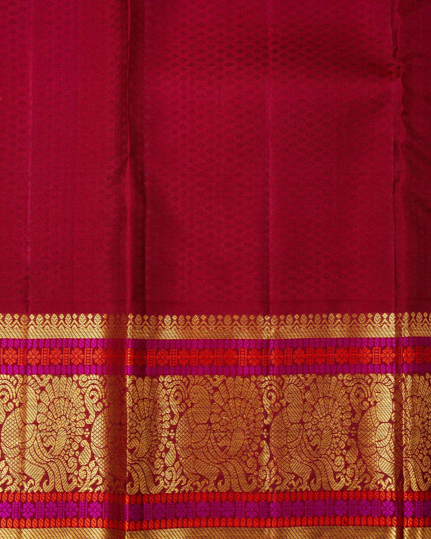 WOVEN ATTACHED MAROON BORDER, BRIGHT SANDAL