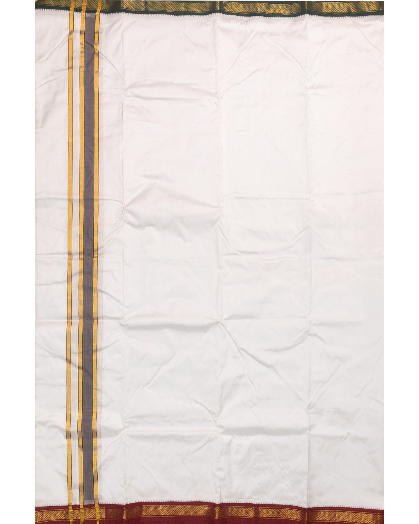 White Pure Silk Dhoti
