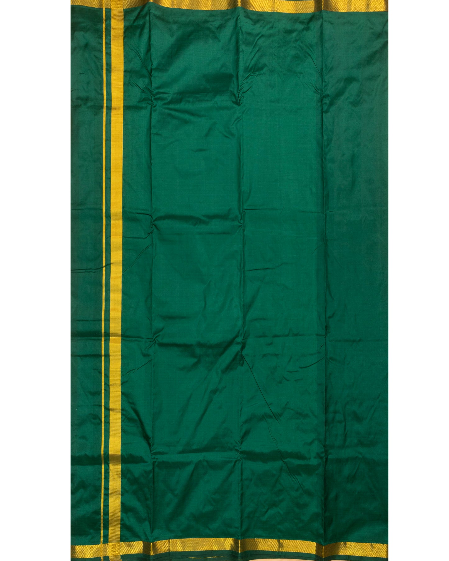 Bottle Green Pure Silk Dhoti