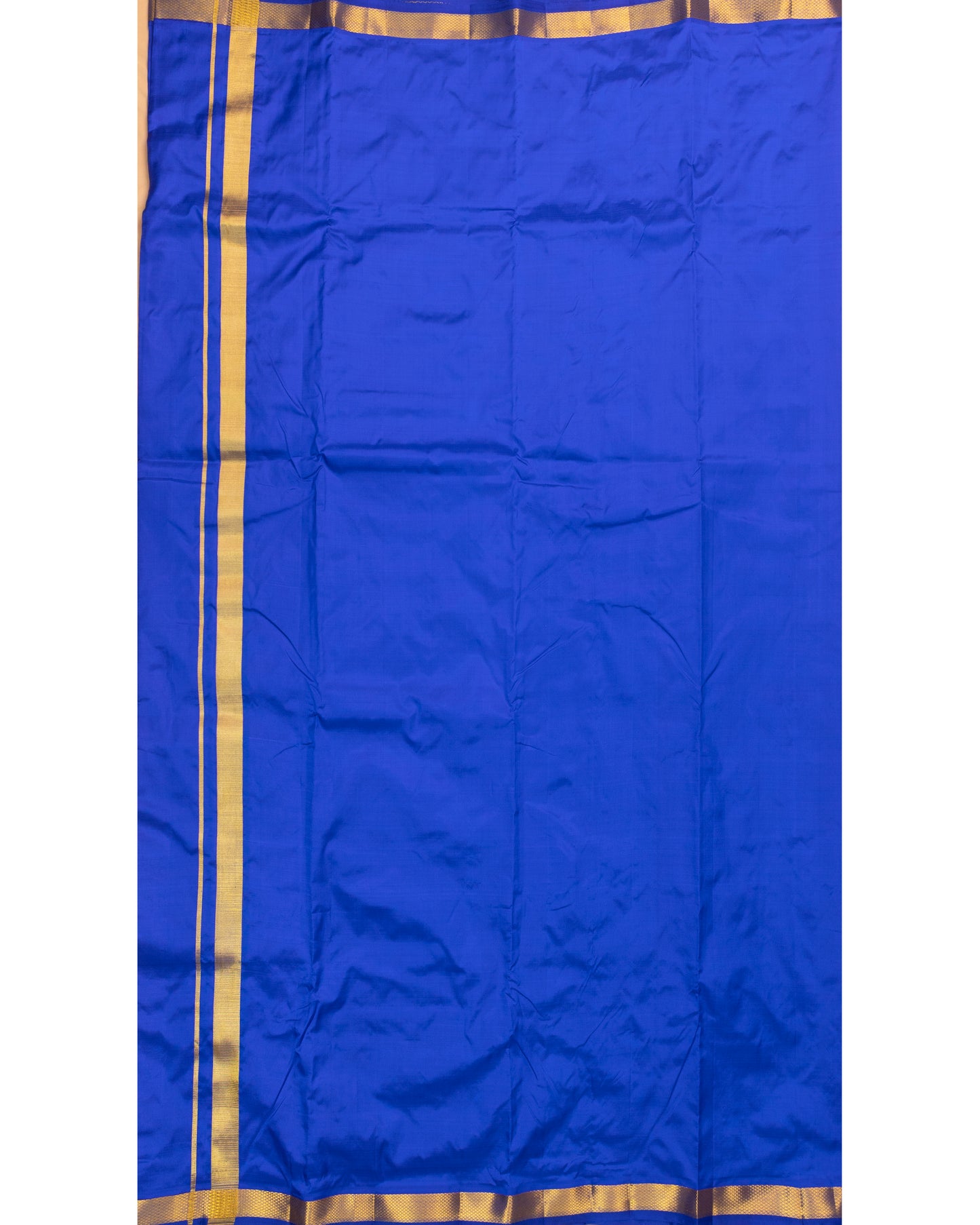 Royal Blue Pure Silk Dhoti