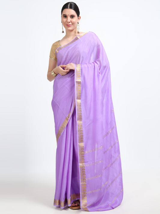 Lilac Mist Silk Saree