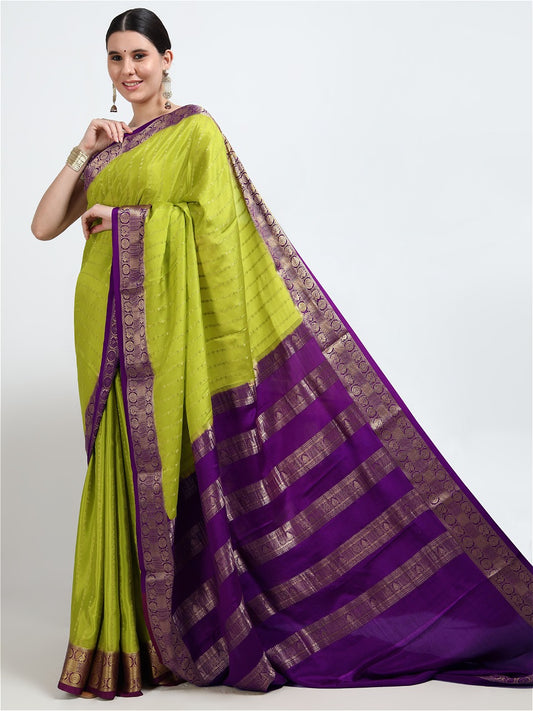 Green Glow silk saree