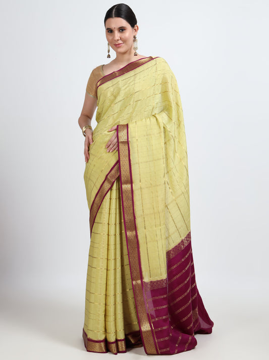 Golden Grain Silk Saree