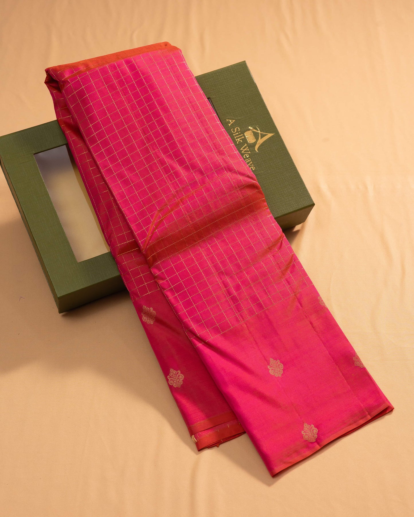 Vibrant Rani Pink With Self Colour Pallu Kanchivaram Pure Soft Silk Saree