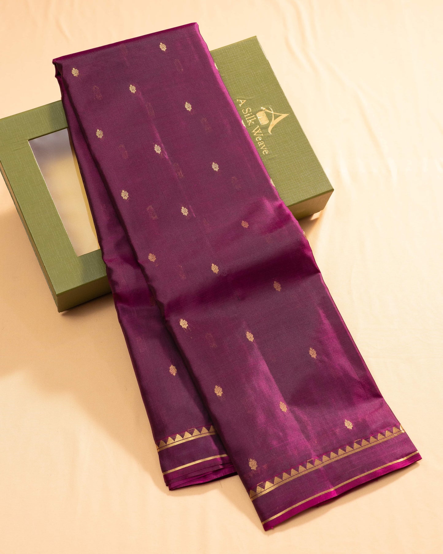 Burgandy With Self Colour Pallu Kanchivaram Pure Soft Silk Saree