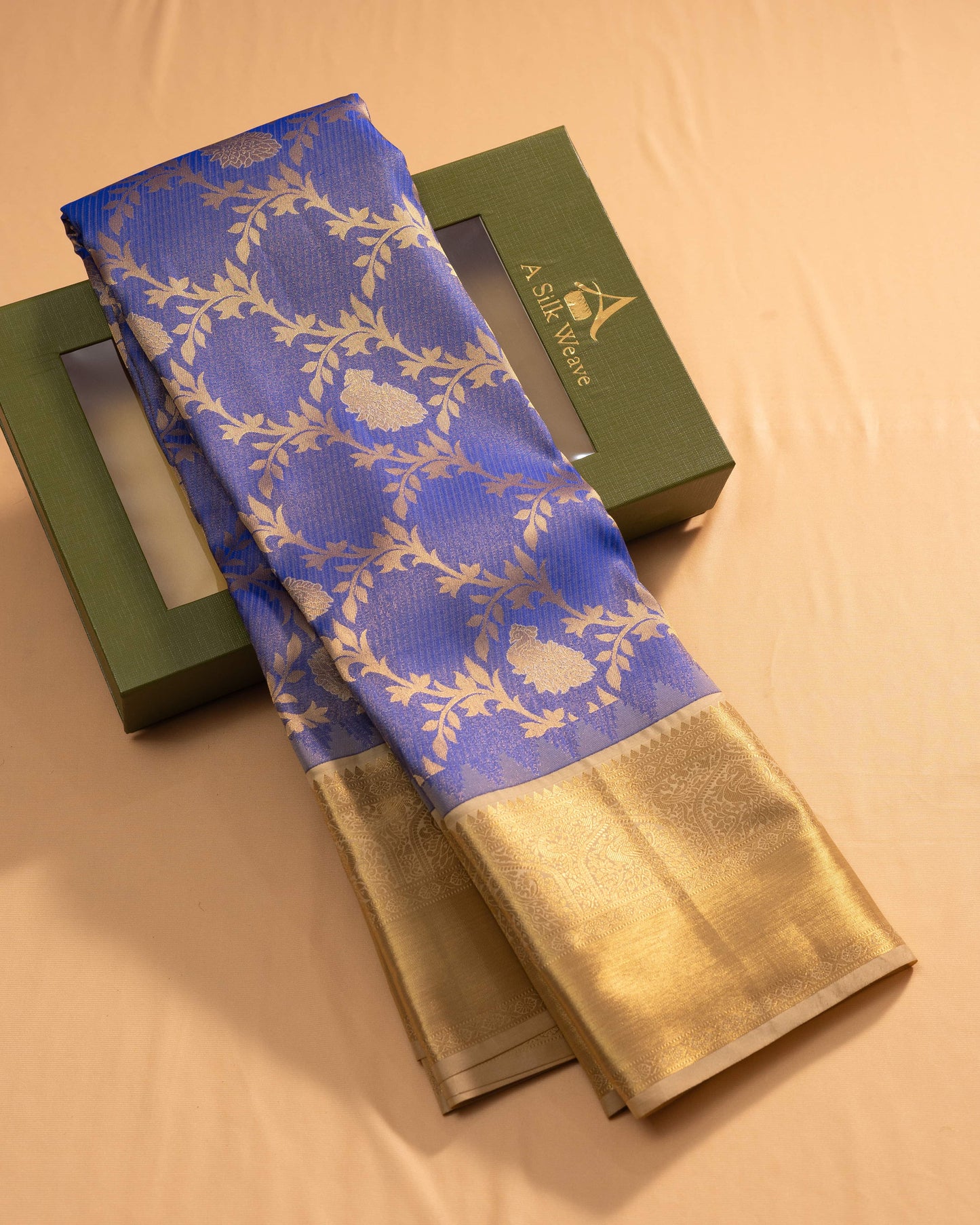 Deep Lavender With Tasar Colour Pallu Pure Silk Signature Blend Saree