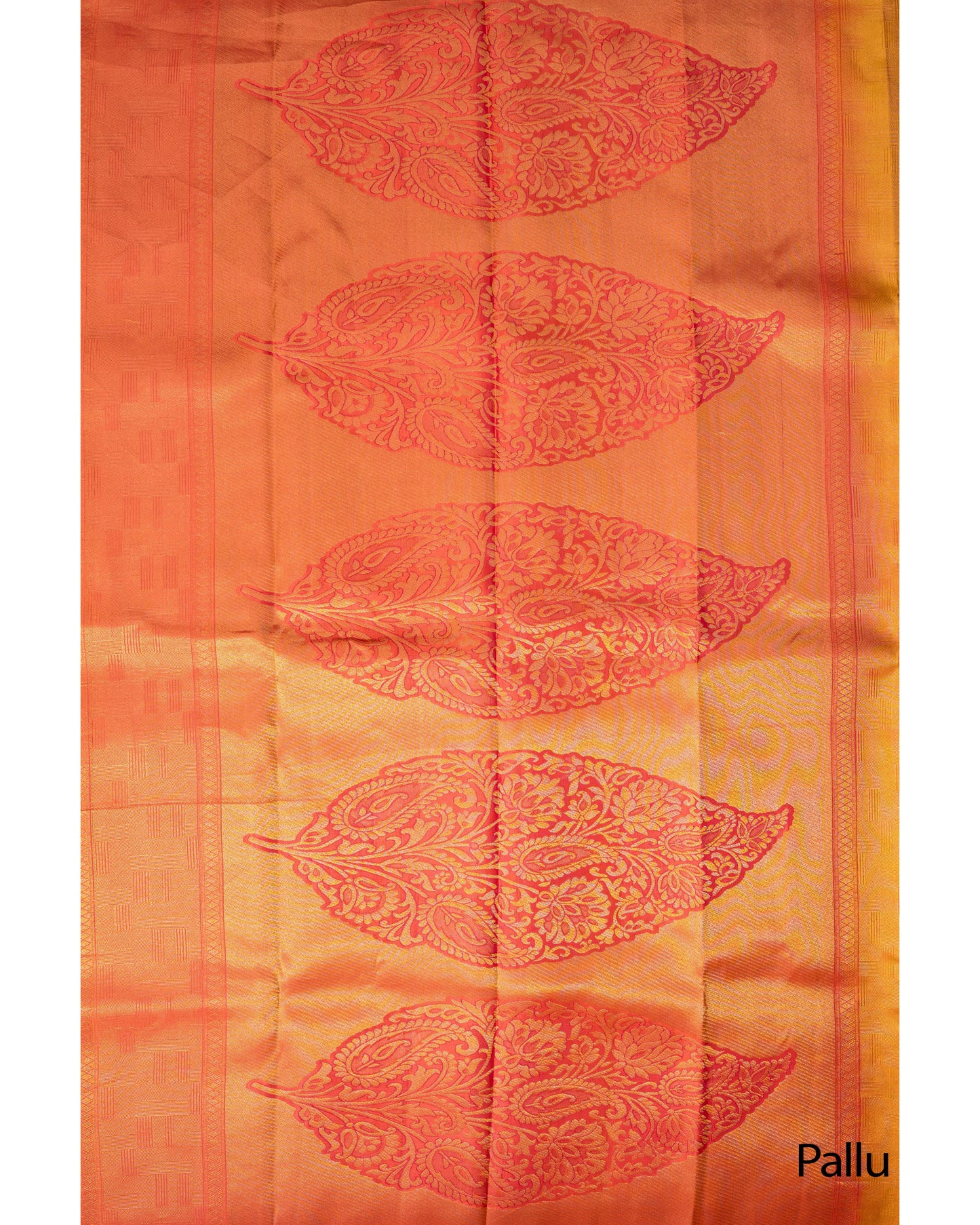 Yellowish Parrot Green With Rani Pink Pallu Kanchivaram Pure Soft Silk Saree