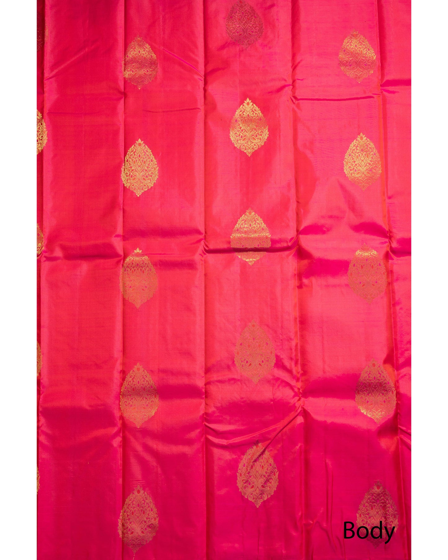 Vibrant Rani Pink With Saffire Green Pallu Pure Soft Silk Saree