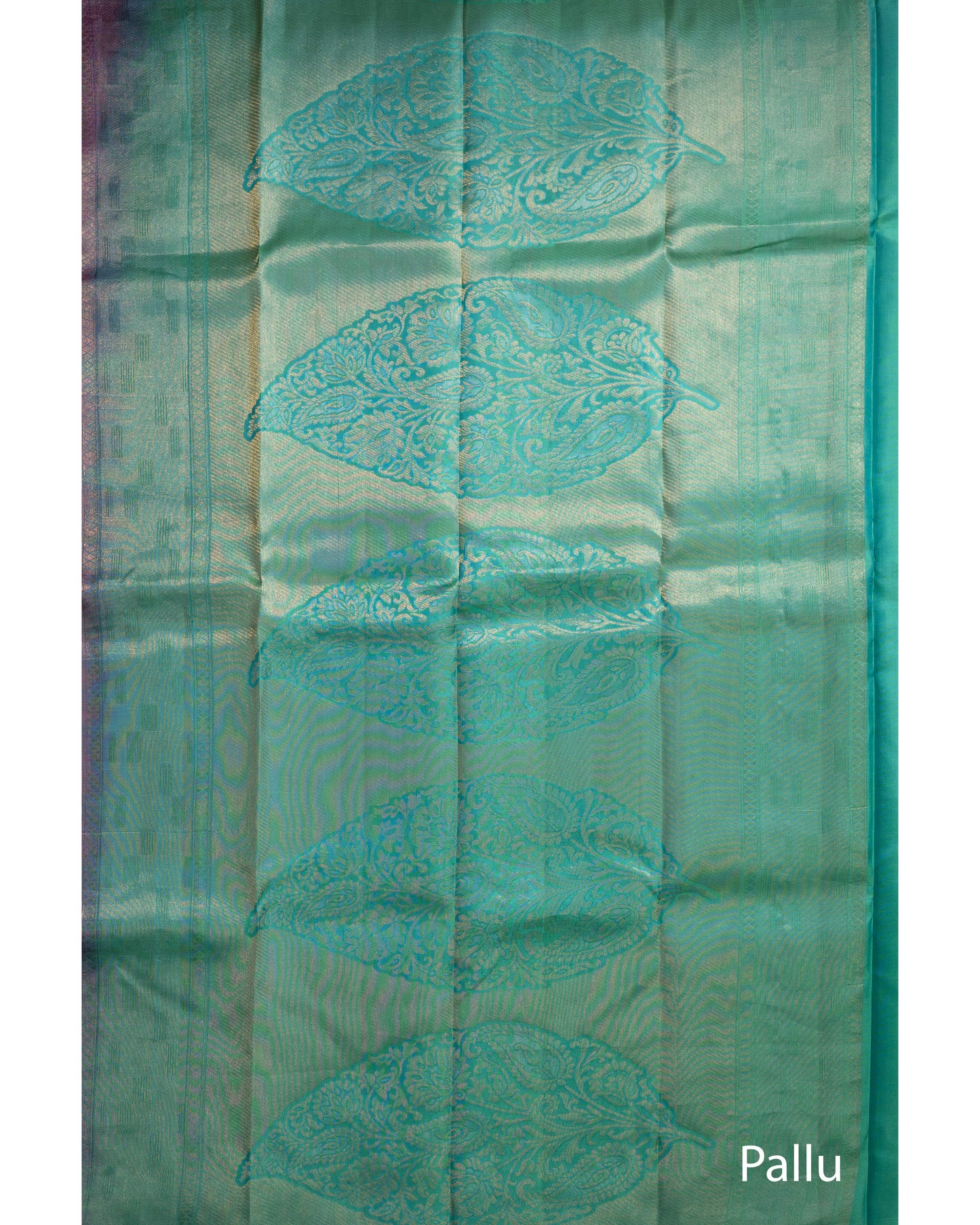 Brillant Burgandy With Saffire Green Pallu Kanchivaram Pure Soft Silk Saree