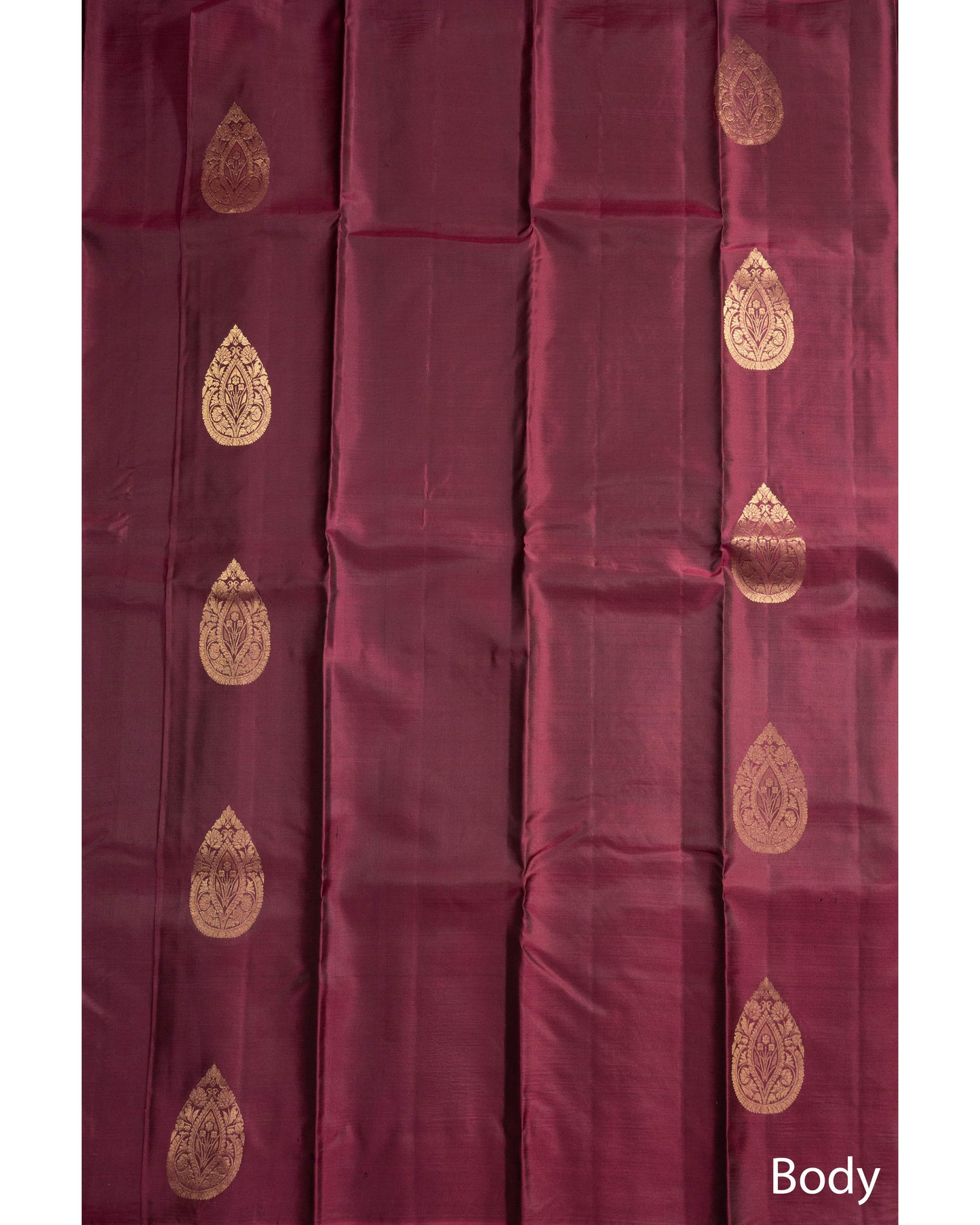 Brillant Burgandy With Saffire Green Pallu Kanchivaram Pure Soft Silk Saree