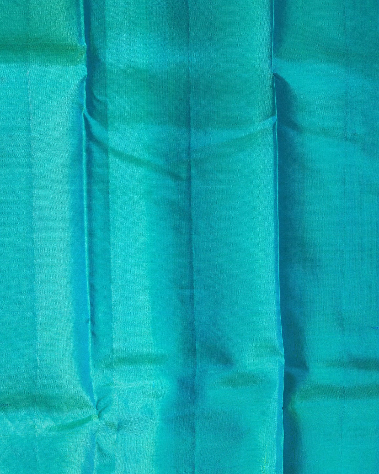 Deeper Mango With Saffire Green Pallu Pure Soft Silk Saree