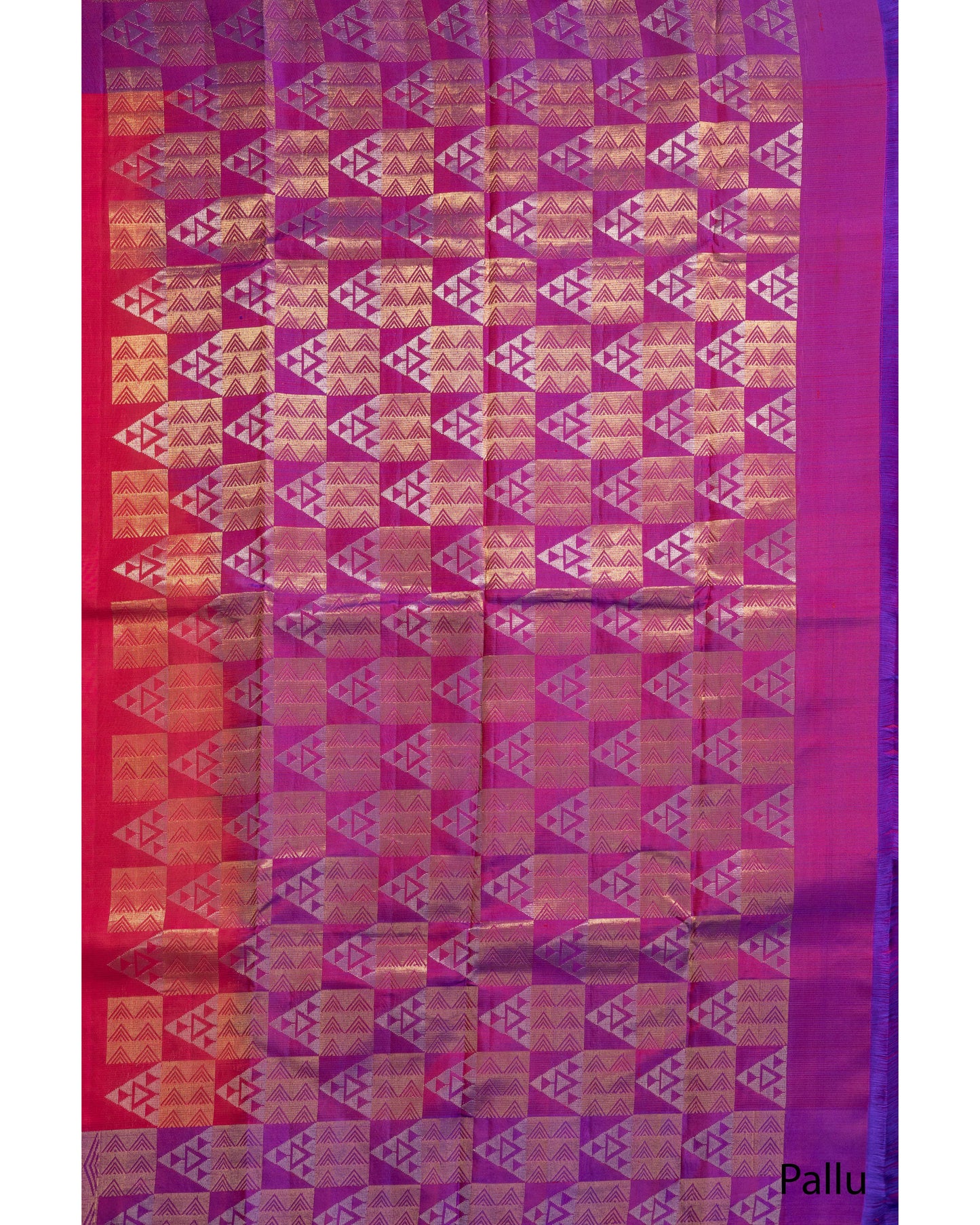 Majenta With Violet Pallu Kanchivaram Pure Soft Silk Saree