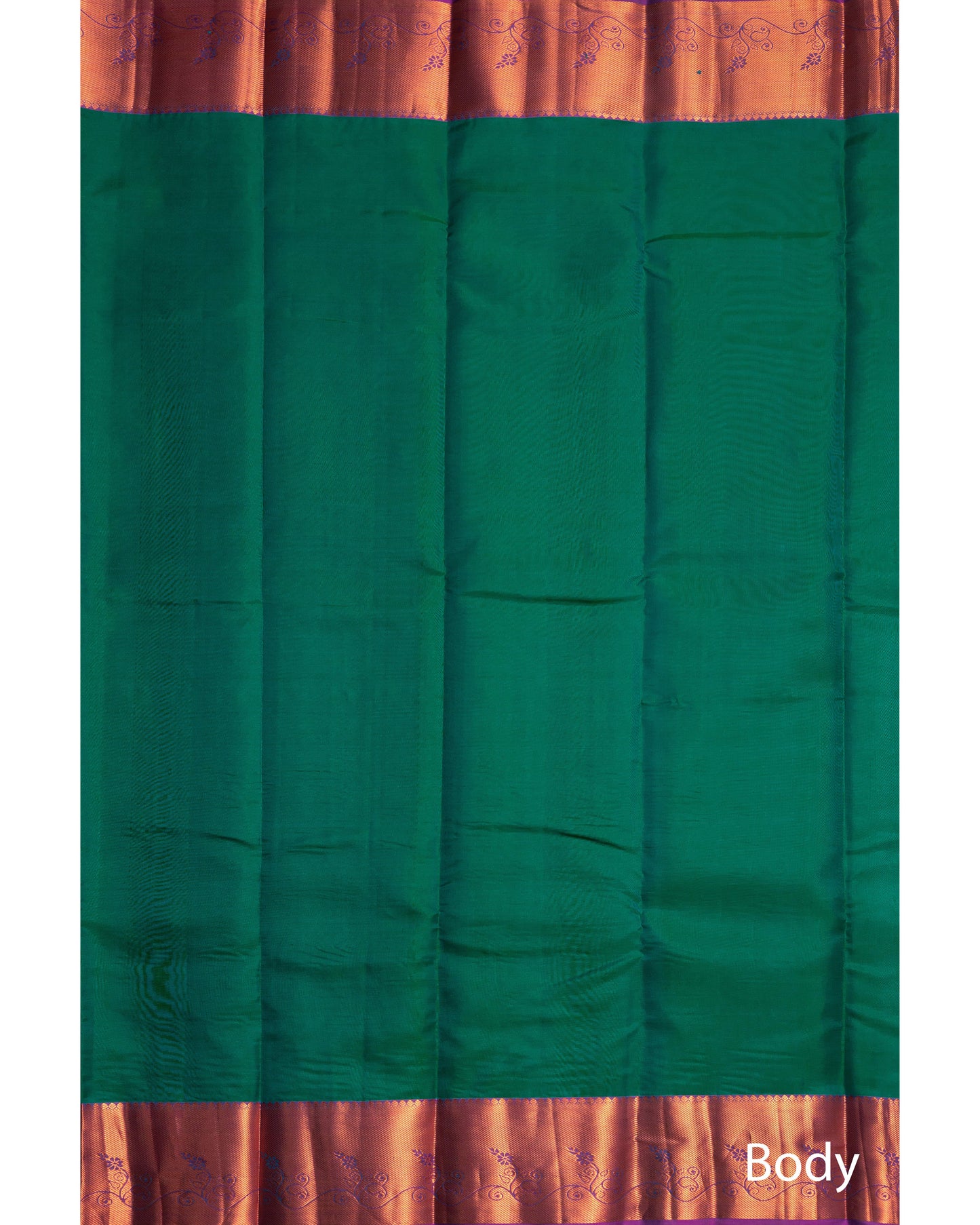 Saffire Green With Rani Pallu Pure Soft Silk Saree