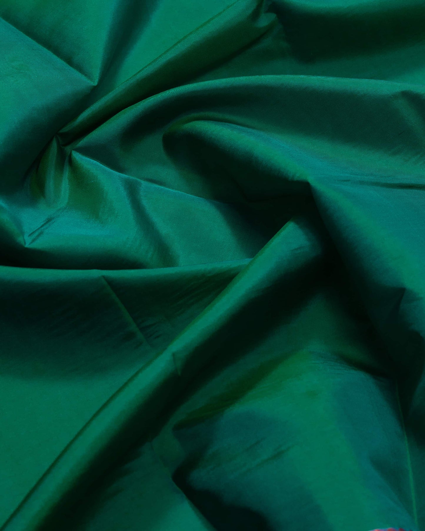 Saffire Green With Rani Pallu Pure Soft Silk Saree