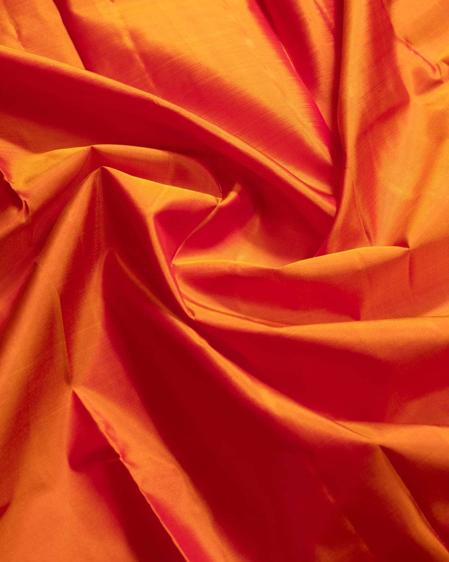 Mango Colour With Rani Pink Pallu Pure Soft Silk Saree