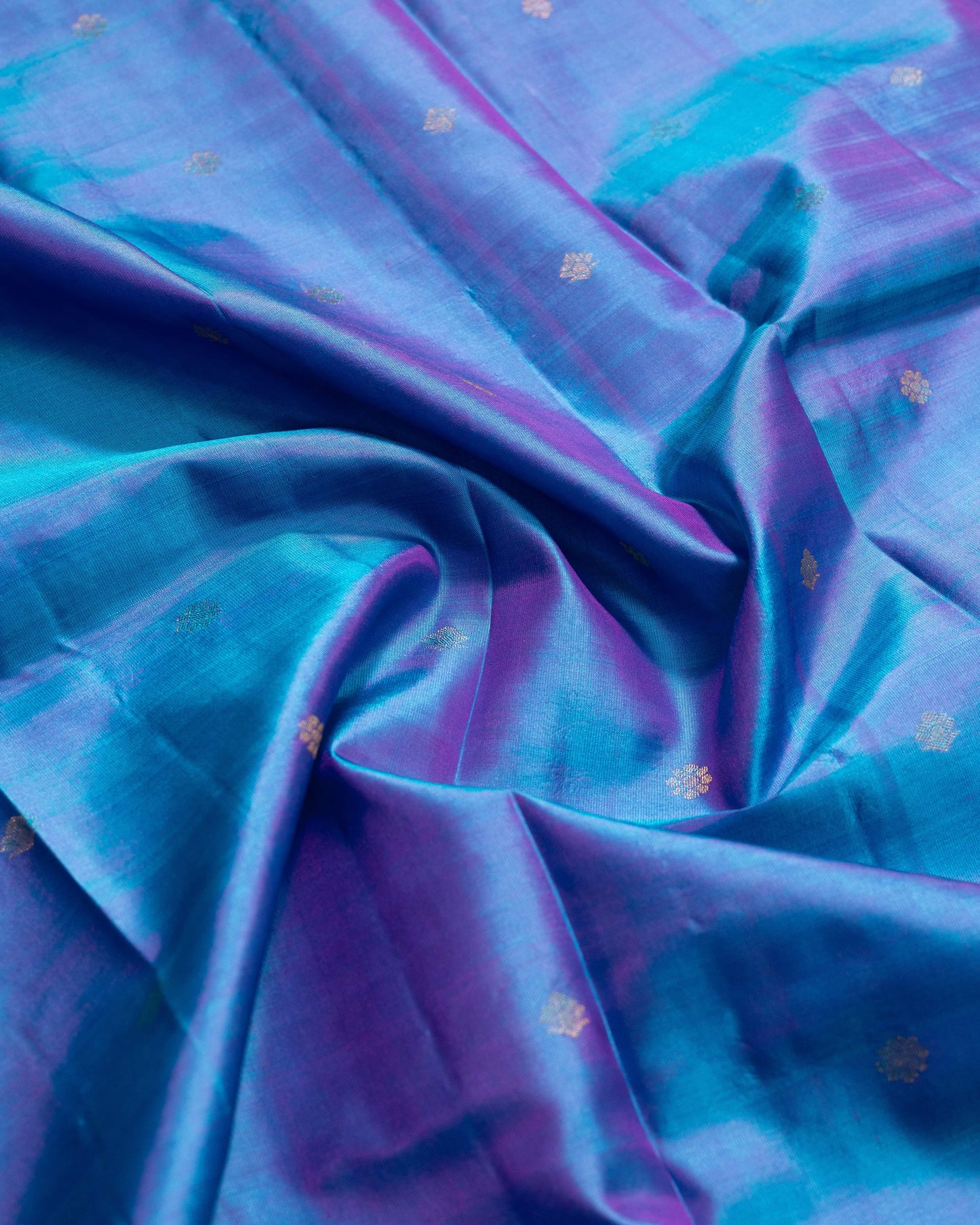 Ananda Blueish pink With Rani Pink Pallu Pure Soft Silk Saree