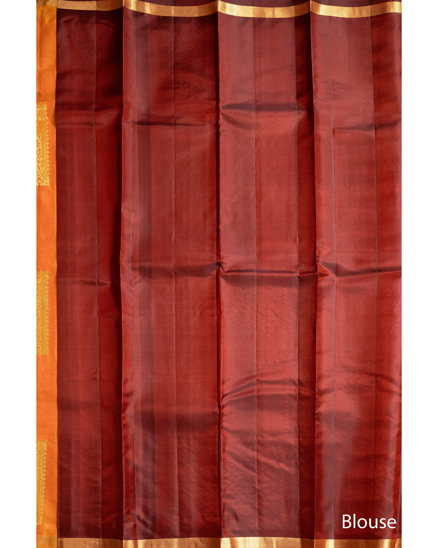 Mango Colour With Maroon Pallu  Pure Soft Silk Saree