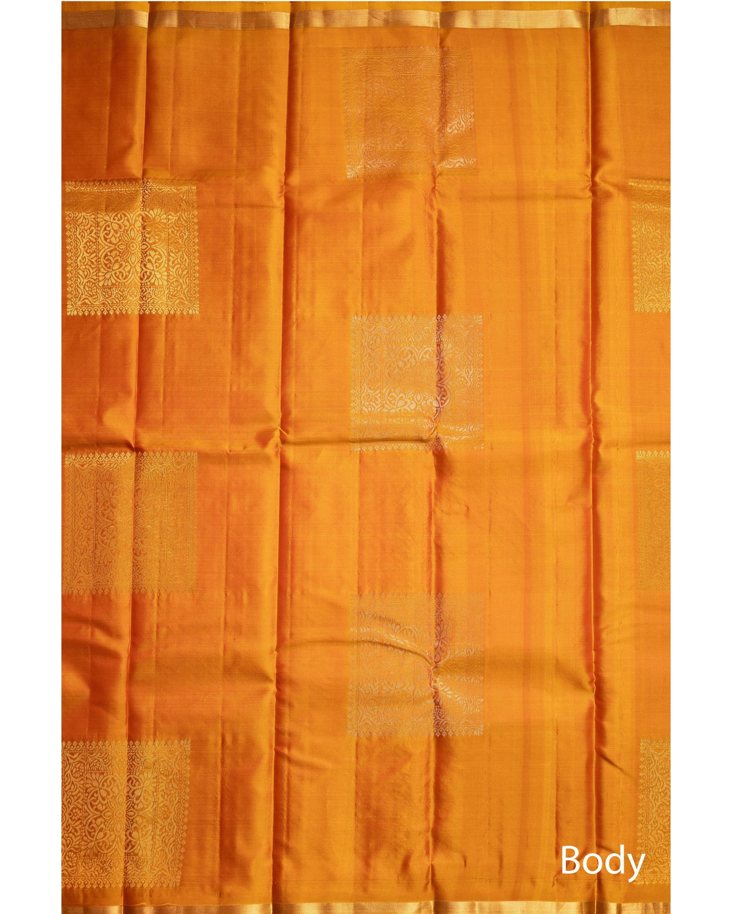 Mango Colour With Maroon Pallu  Pure Soft Silk Saree