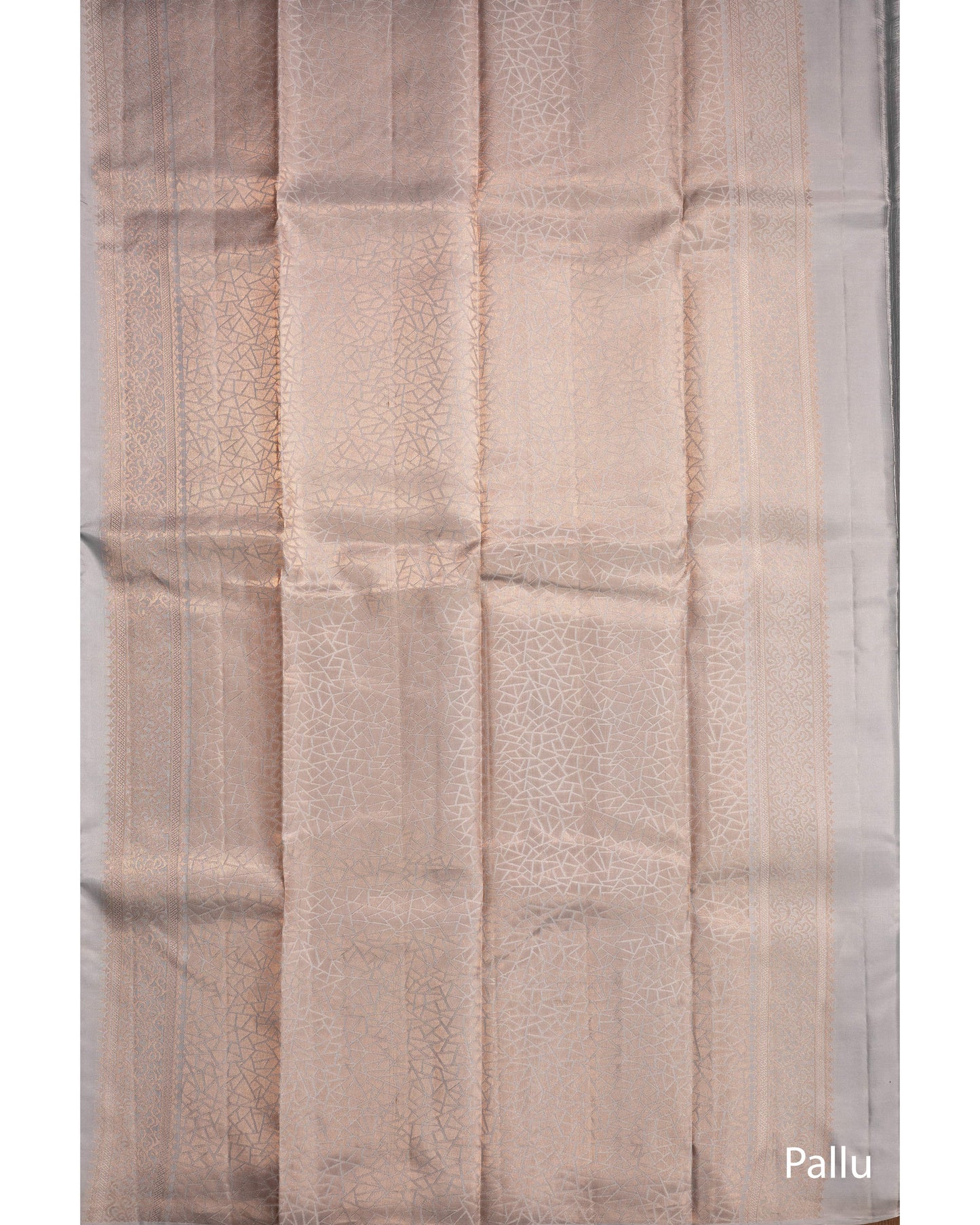 Silver Grey With Self Pallu Pure Soft Silk Saree