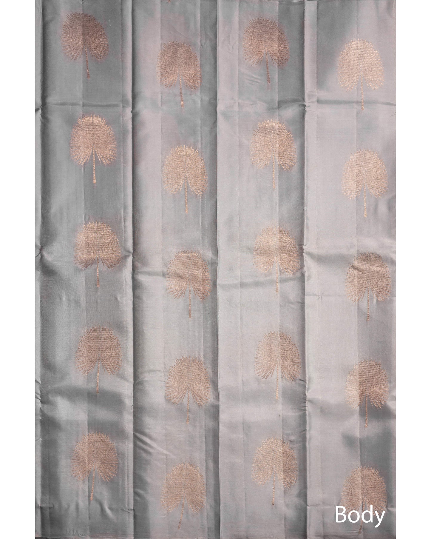 Silver Grey With Self Pallu Pure Soft Silk Saree