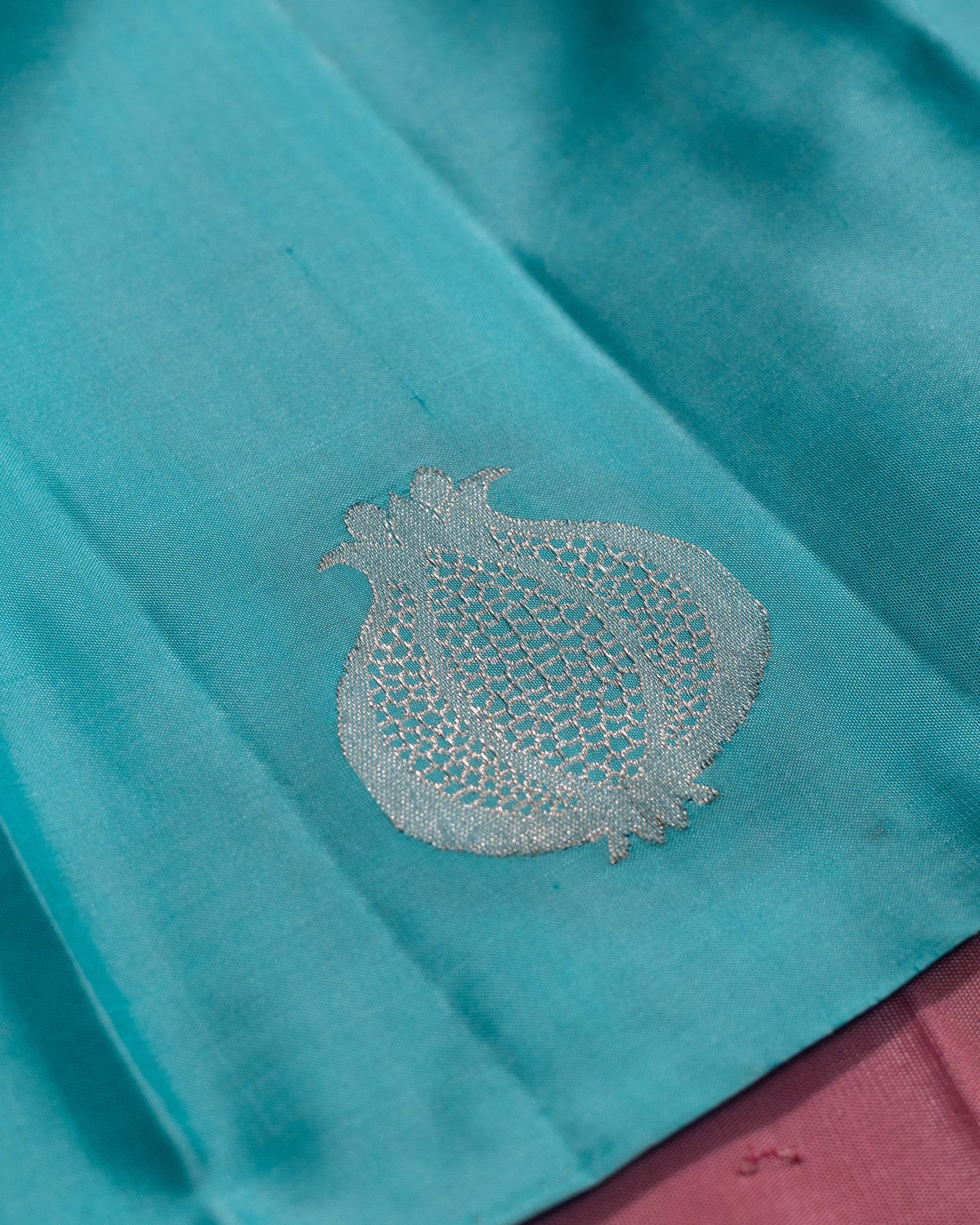 Sky Blue With Light Pink Pallu Pure Soft Silk Saree