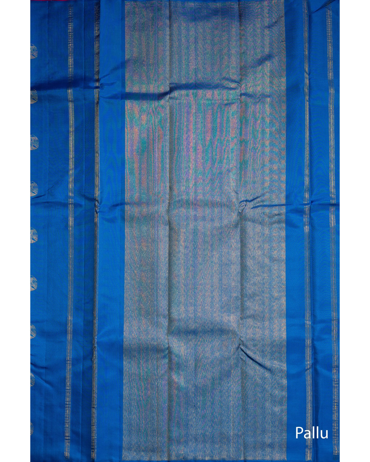 Royal Blue With Rani Pink Pallu Pure Soft Silk Saree