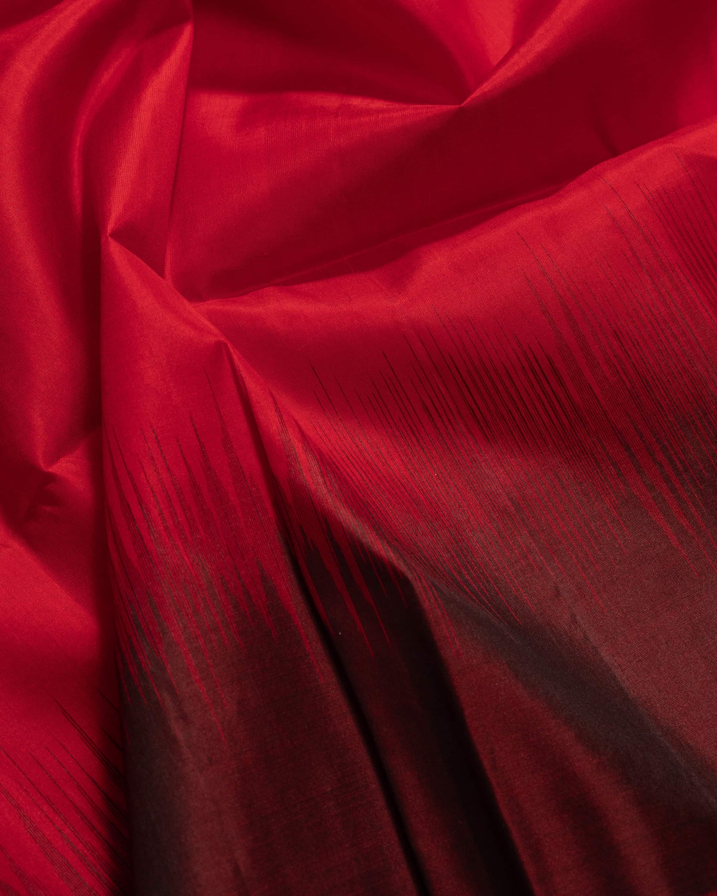 Red With Chocolate Brown Pallu Pure Soft Silk Saree