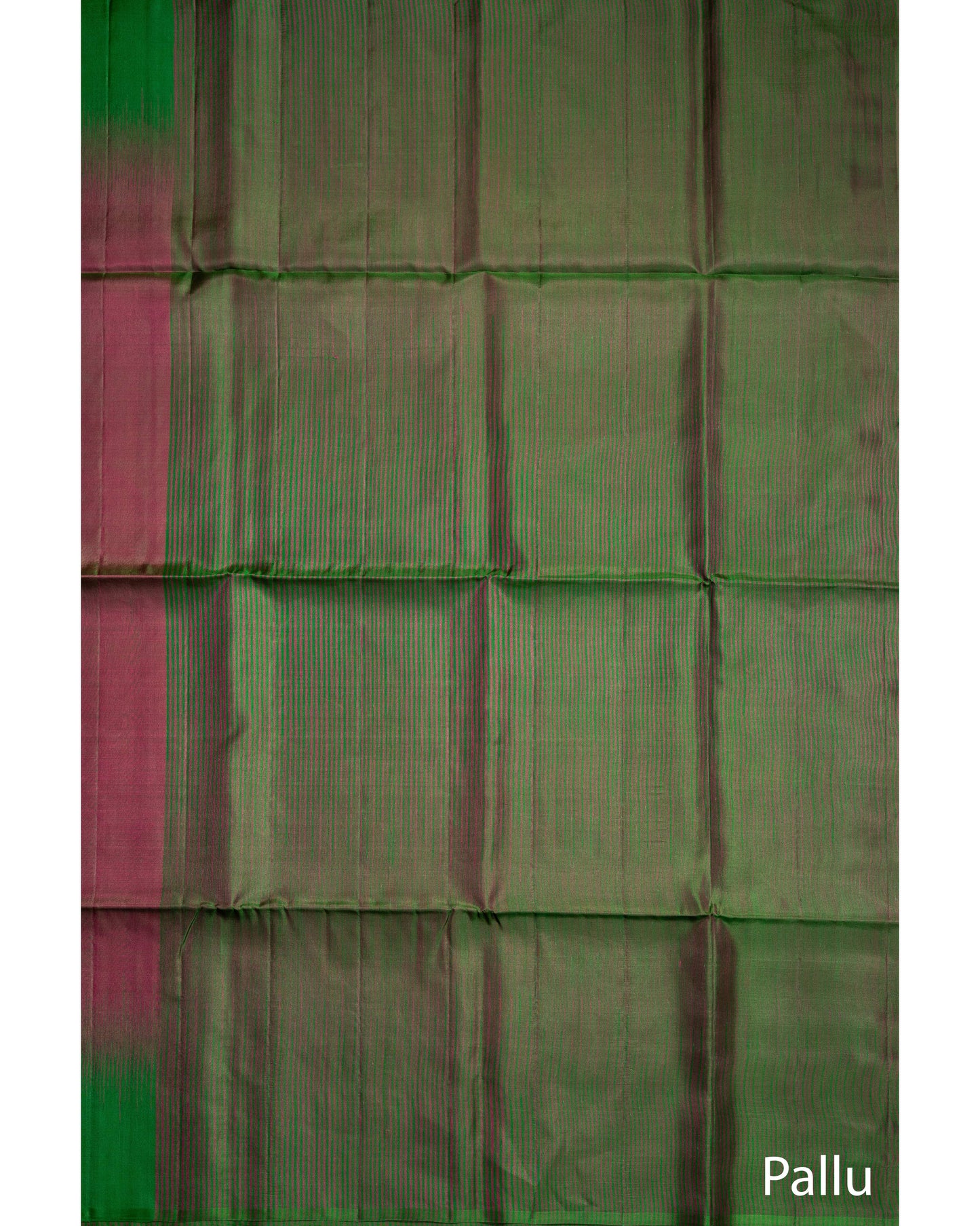 Greenish Majenta With Leaf Green Pallu Pure Soft Silk Saree