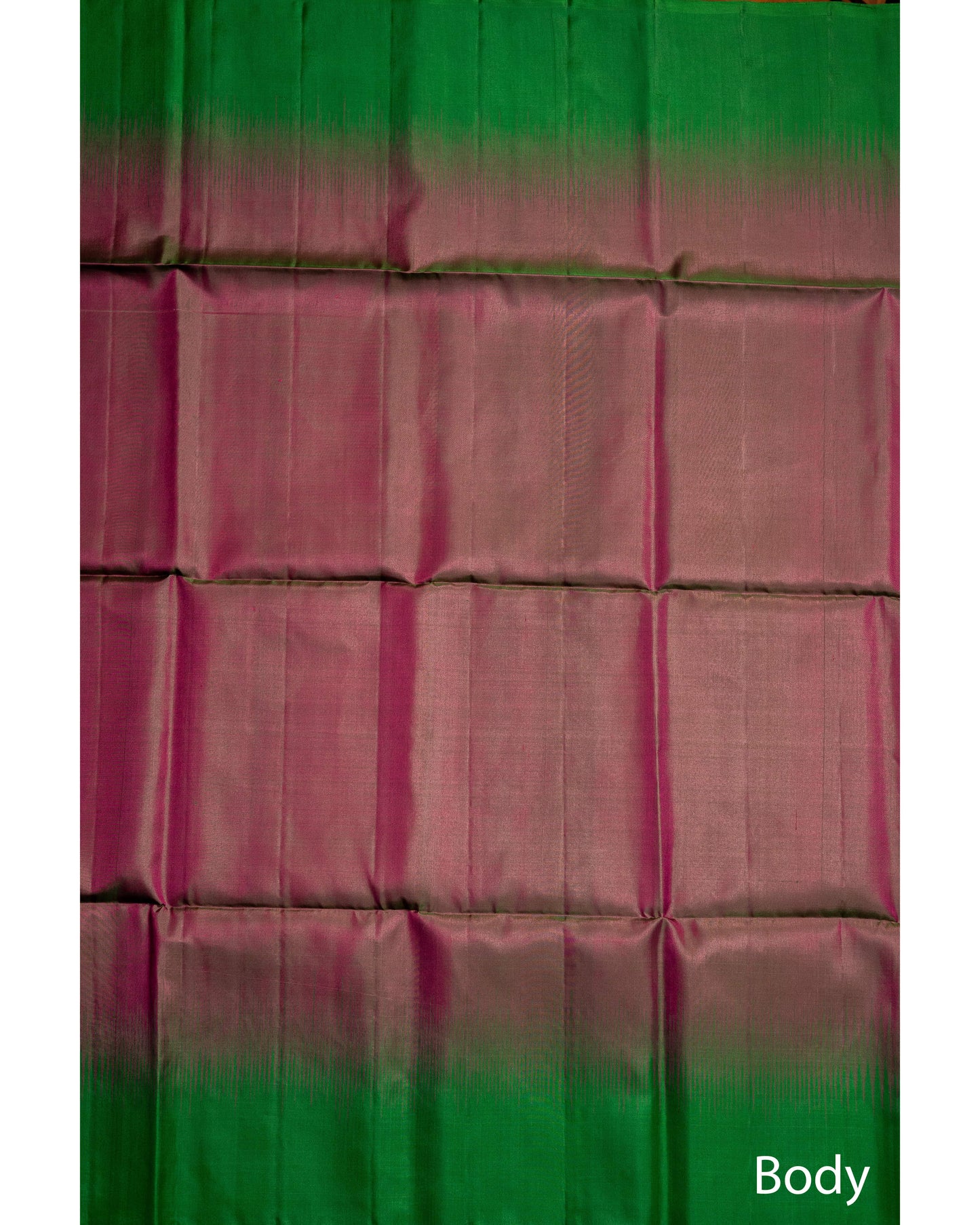 Greenish Majenta With Leaf Green Pallu Pure Soft Silk Saree
