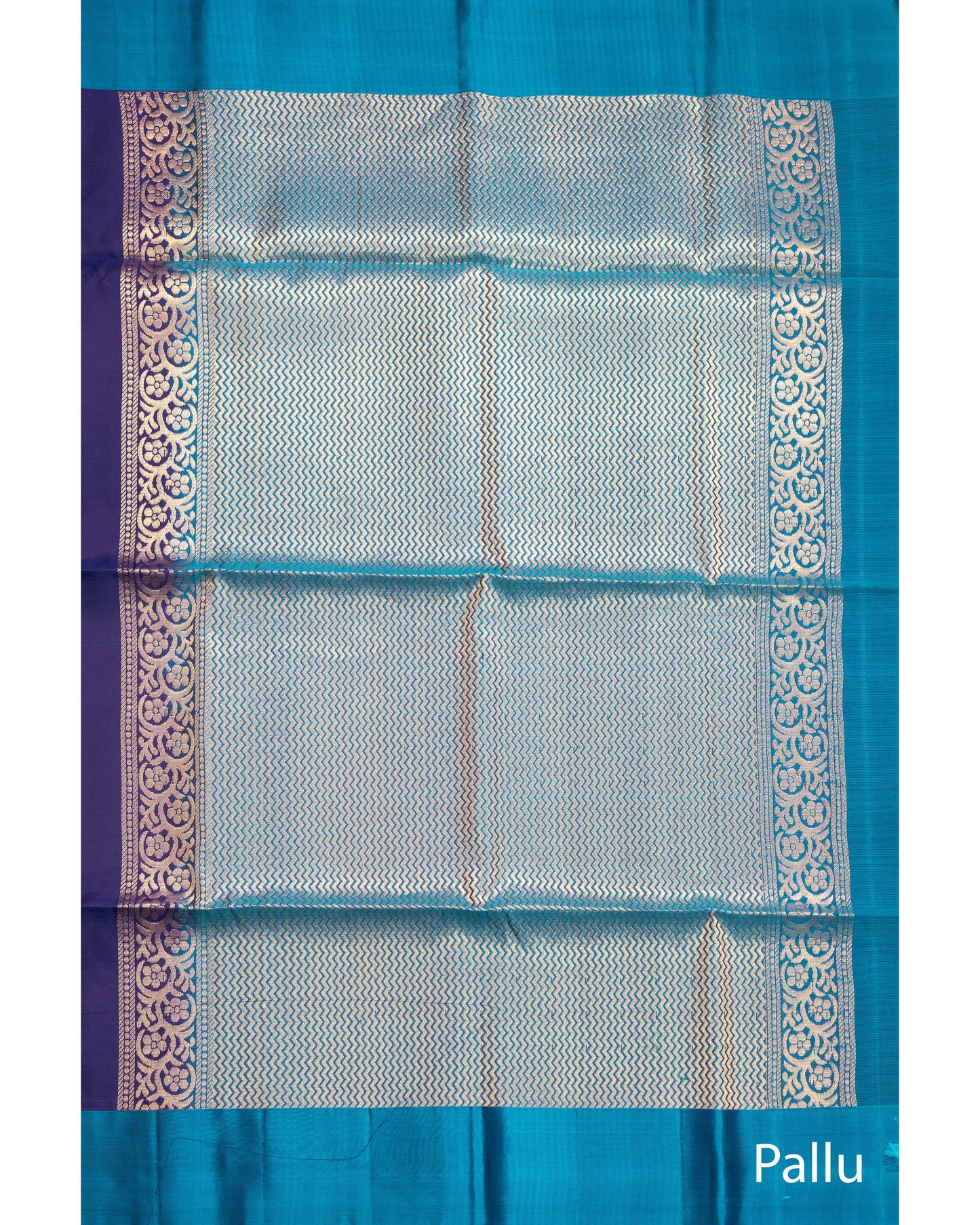 Royal Deeper Blue With Tarquoise Blue Pallu Pure Soft Silk Saree