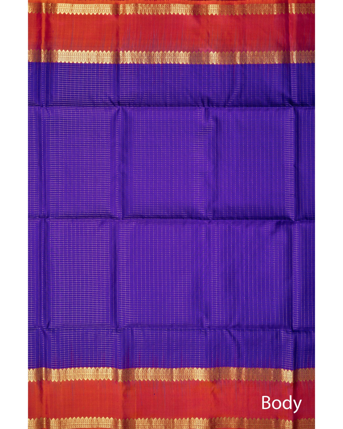 Royal Blue With Tomato Colour Pallu Pure Soft Silk Saree