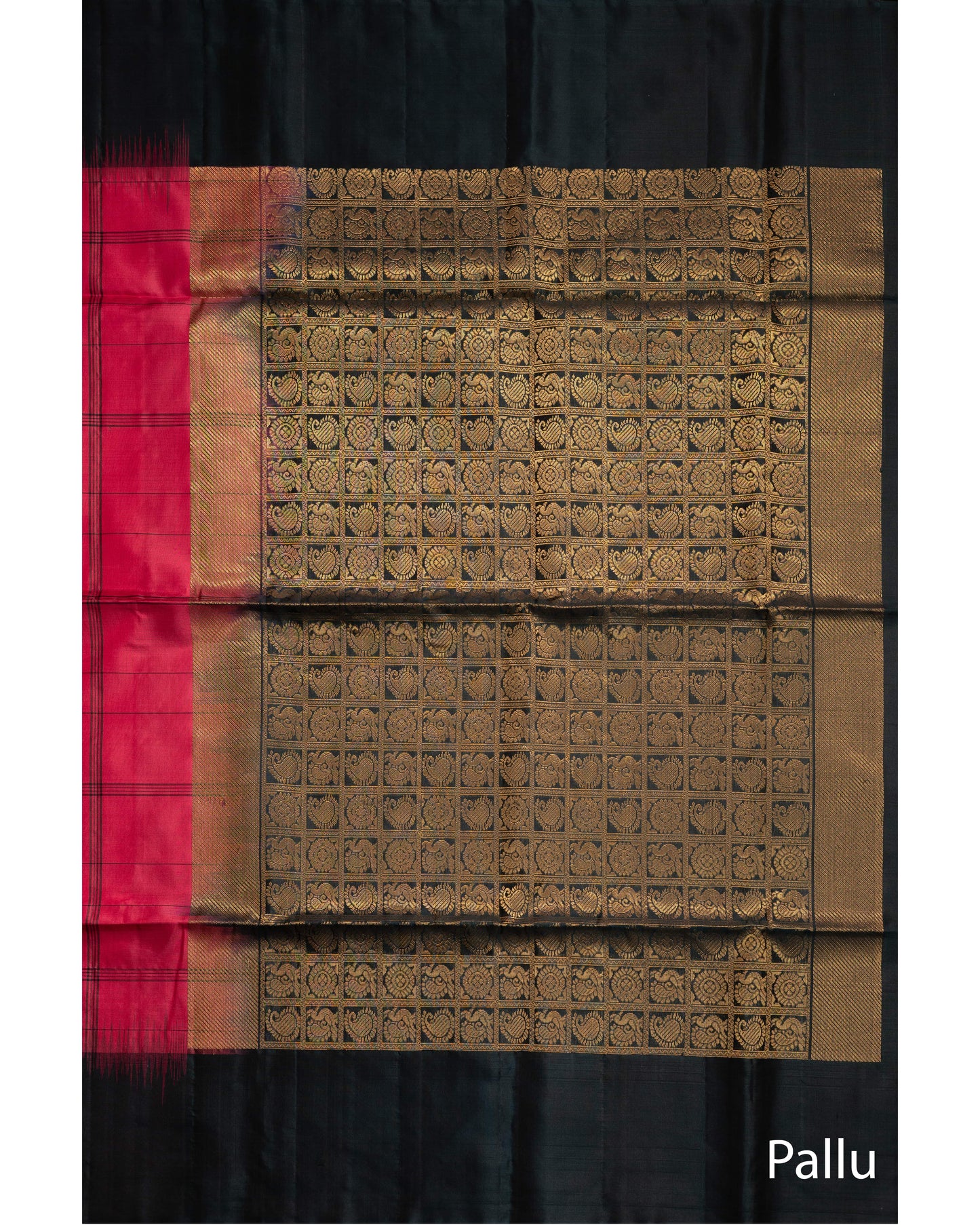 Subtle Rani Pink With Bottle Green Pallu Pure Soft Silk Saree