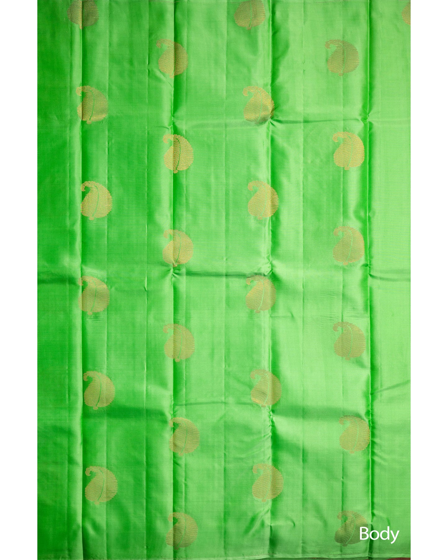 Parrot Green with Tomato Pink Pallu Pure Soft Silk Saree