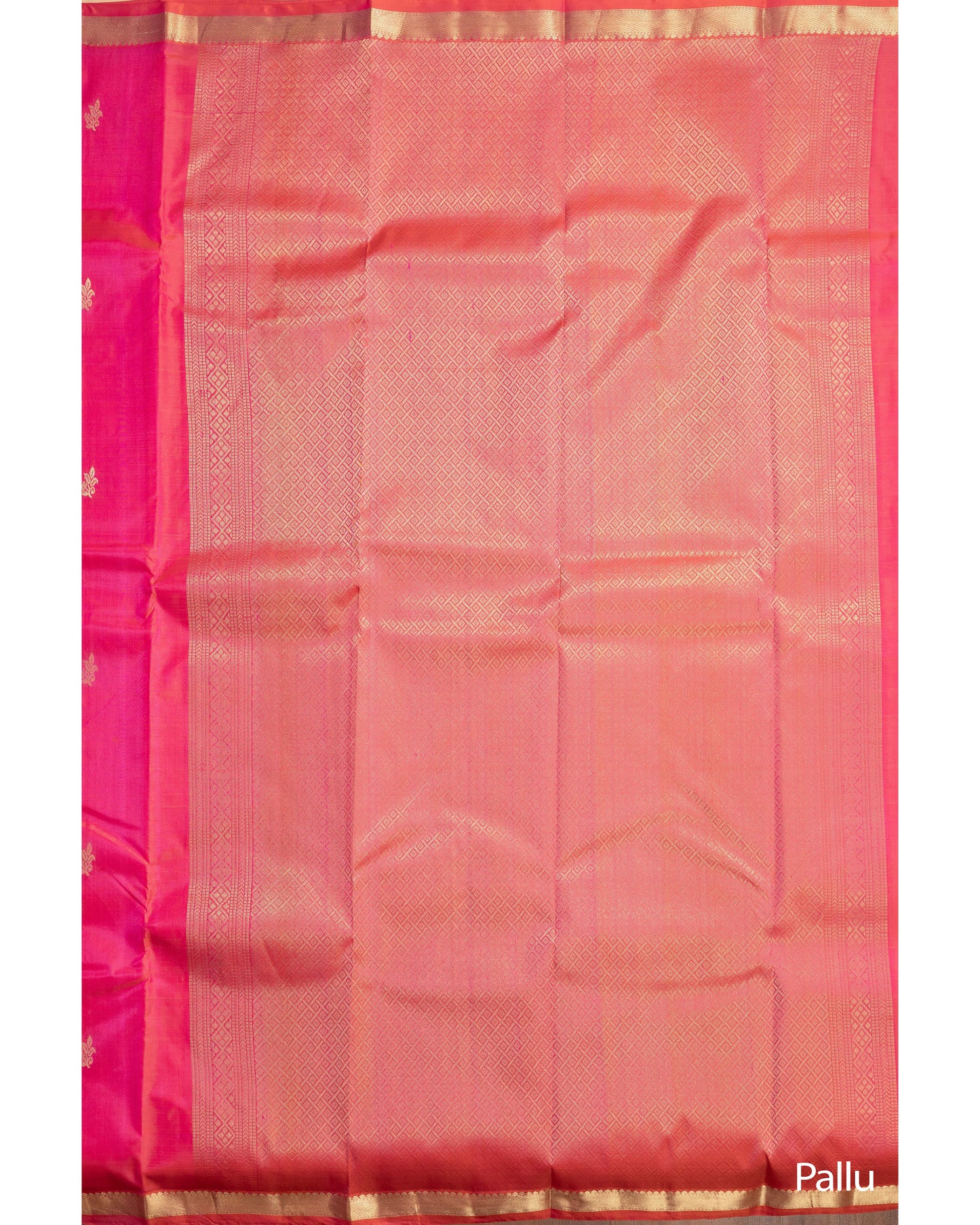 Pinkish Tomato With Self Colour Pallu Pure Soft Silk Saree