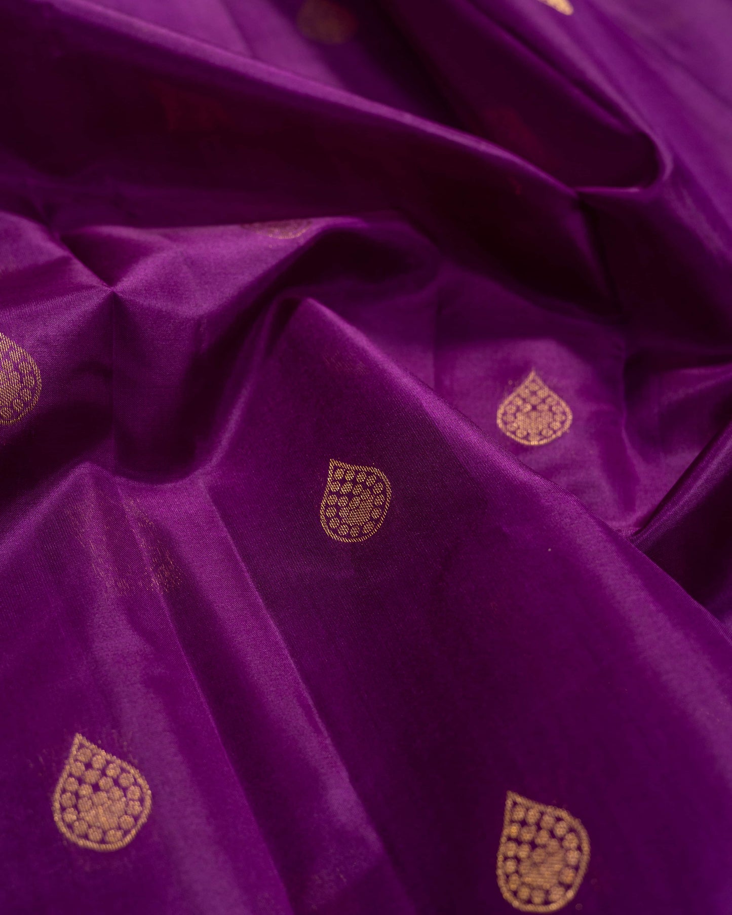 Purple With Self Colour Pallu Pure Soft Silk Saree