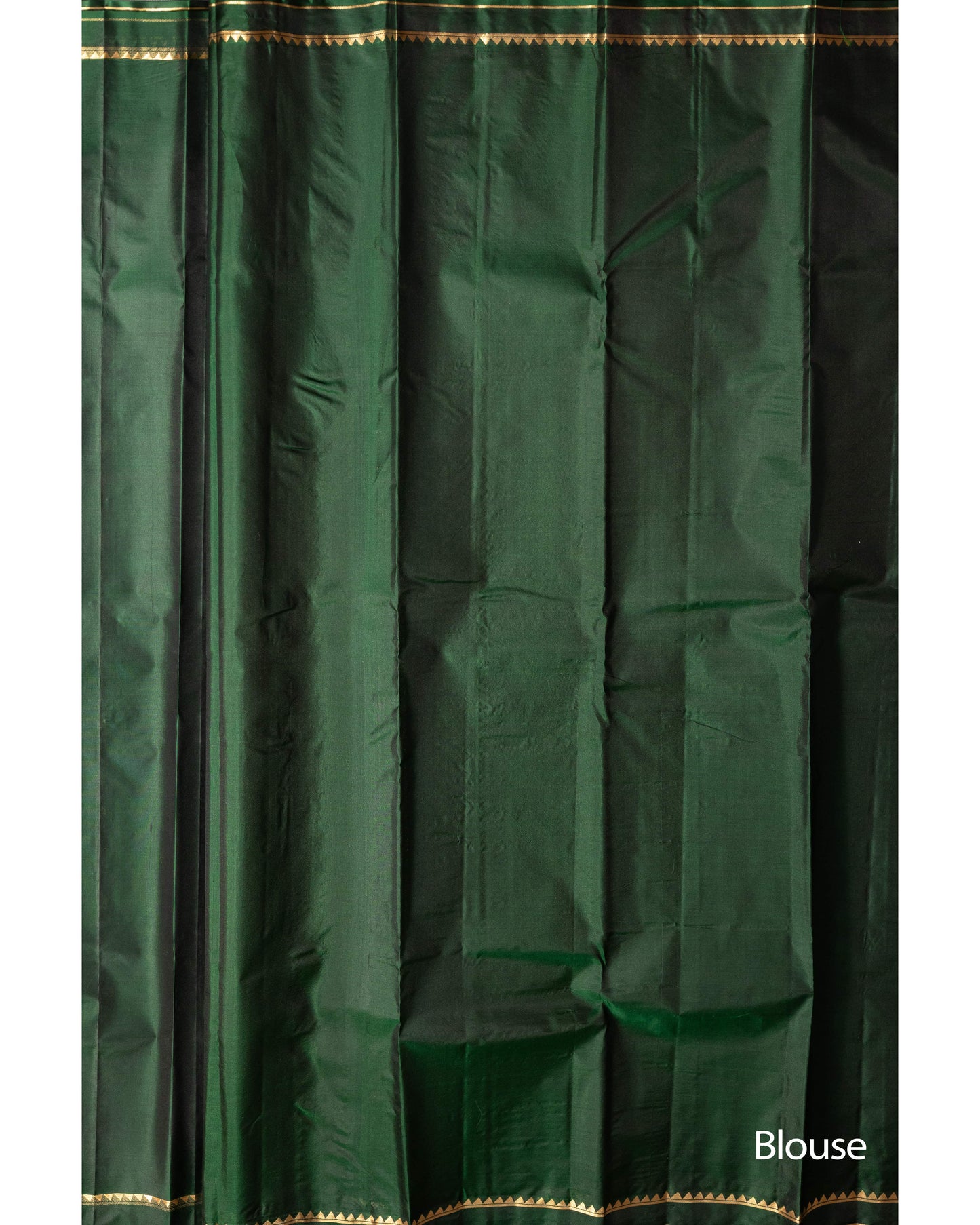 Bottle Green With Self Colour Pallu Pure Soft Silk Saree
