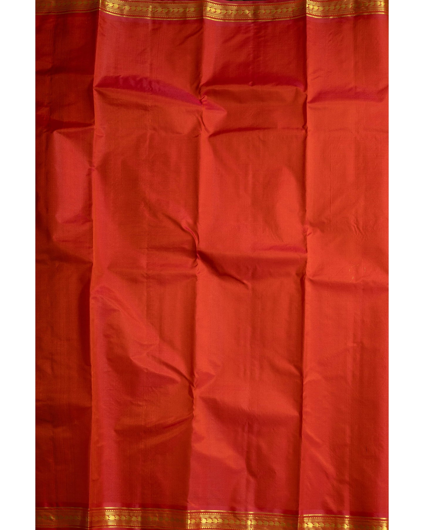 Olive Green With Rani Pink Pallu Kanchivaram Pure Soft Silk Saree