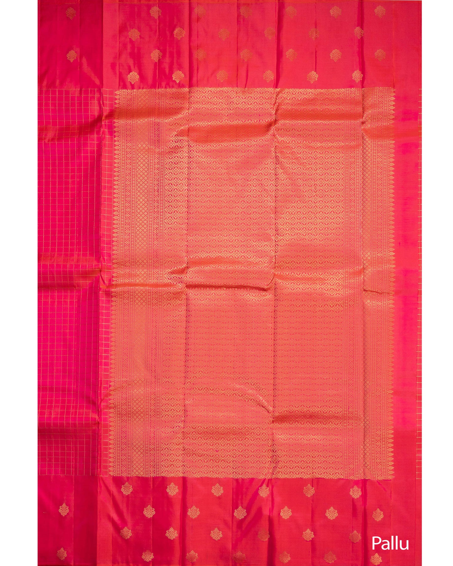 Vibrant Rani Pink With Self Colour Pallu Kanchivaram Pure Soft Silk Saree