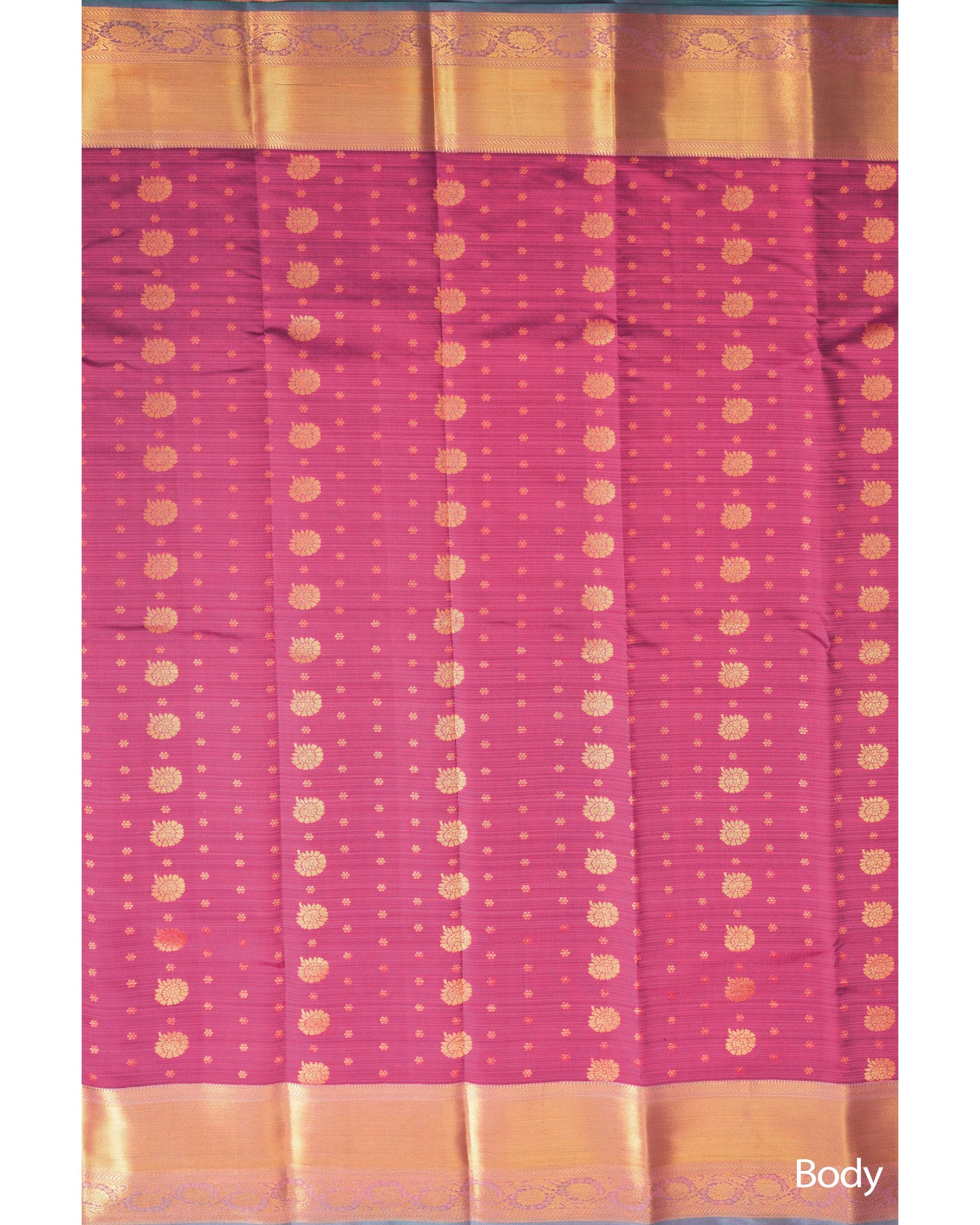 Onion Pink With Saffire Green Pallu Pure Silk Signature Blend Saree