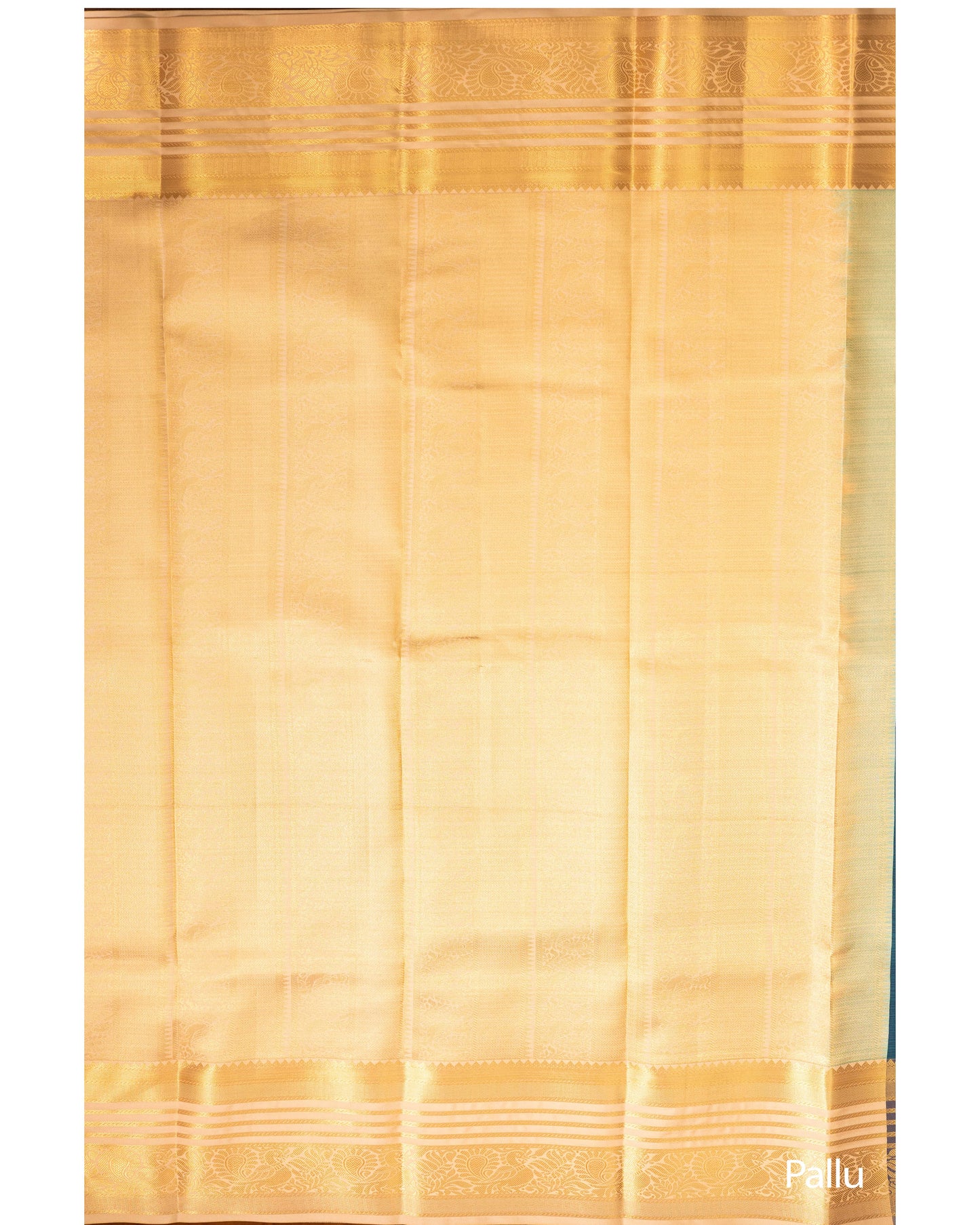 Pastel Greyish Green With Tasar Colour Pallu Pure Silk Signature Blend Saree