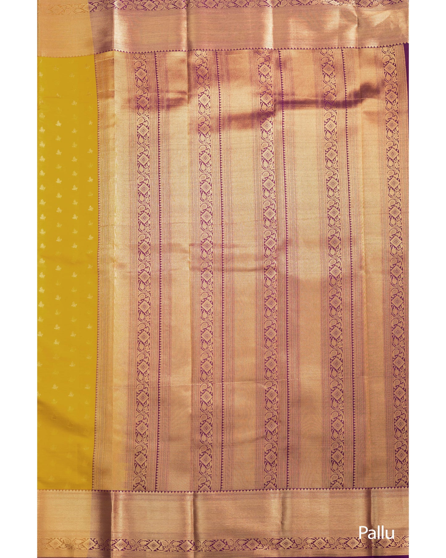 Lemon Yellow With Burgundy Colour Pallu Pure Silk Signature Blend Saree