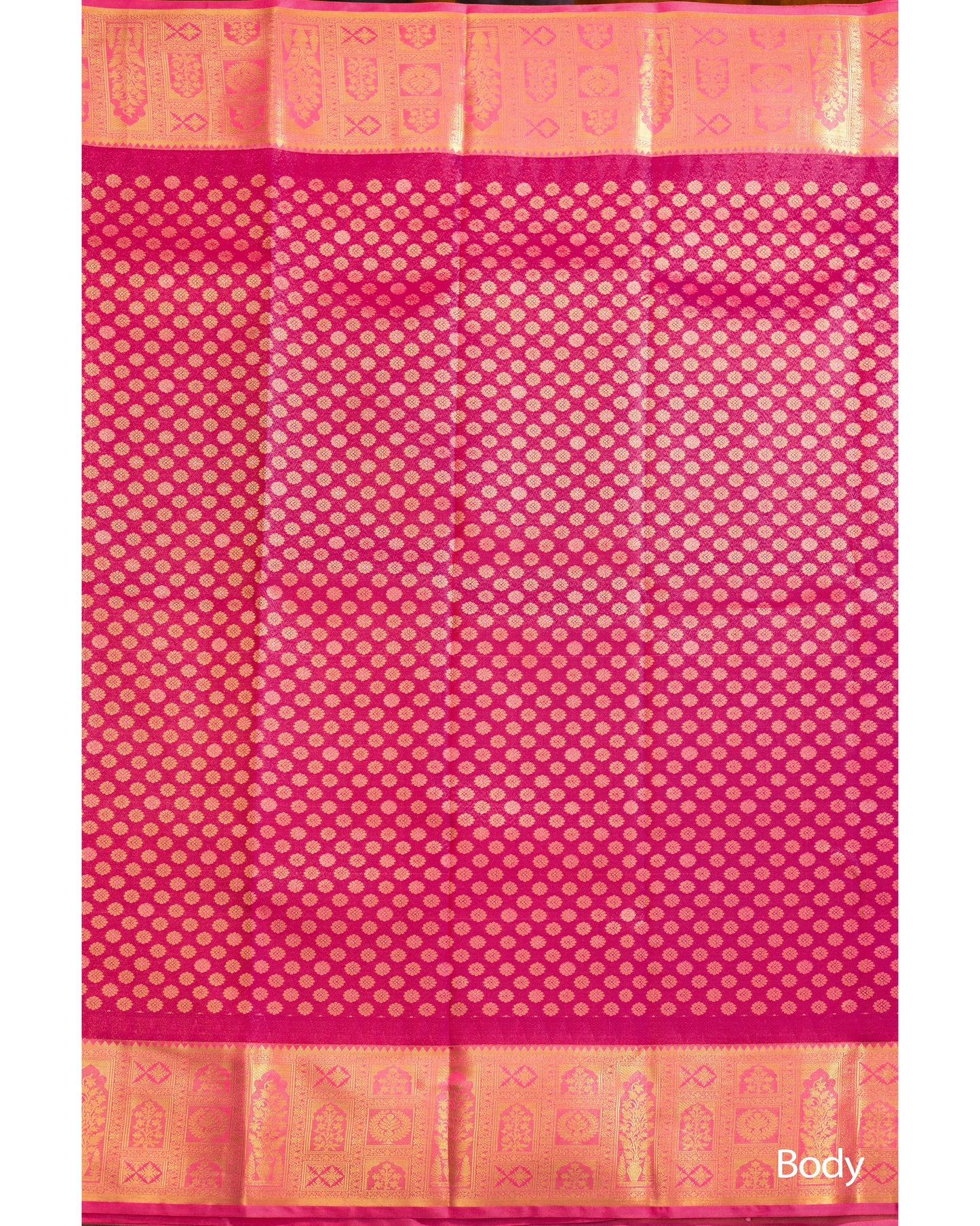 Rani Pink With Pastel Pink Pallu Pure Silk Signature Blend Saree