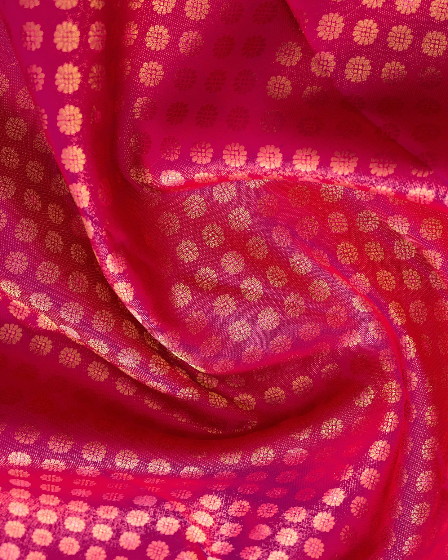 Rani Pink With Pastel Pink Pallu Pure Silk Signature Blend Saree