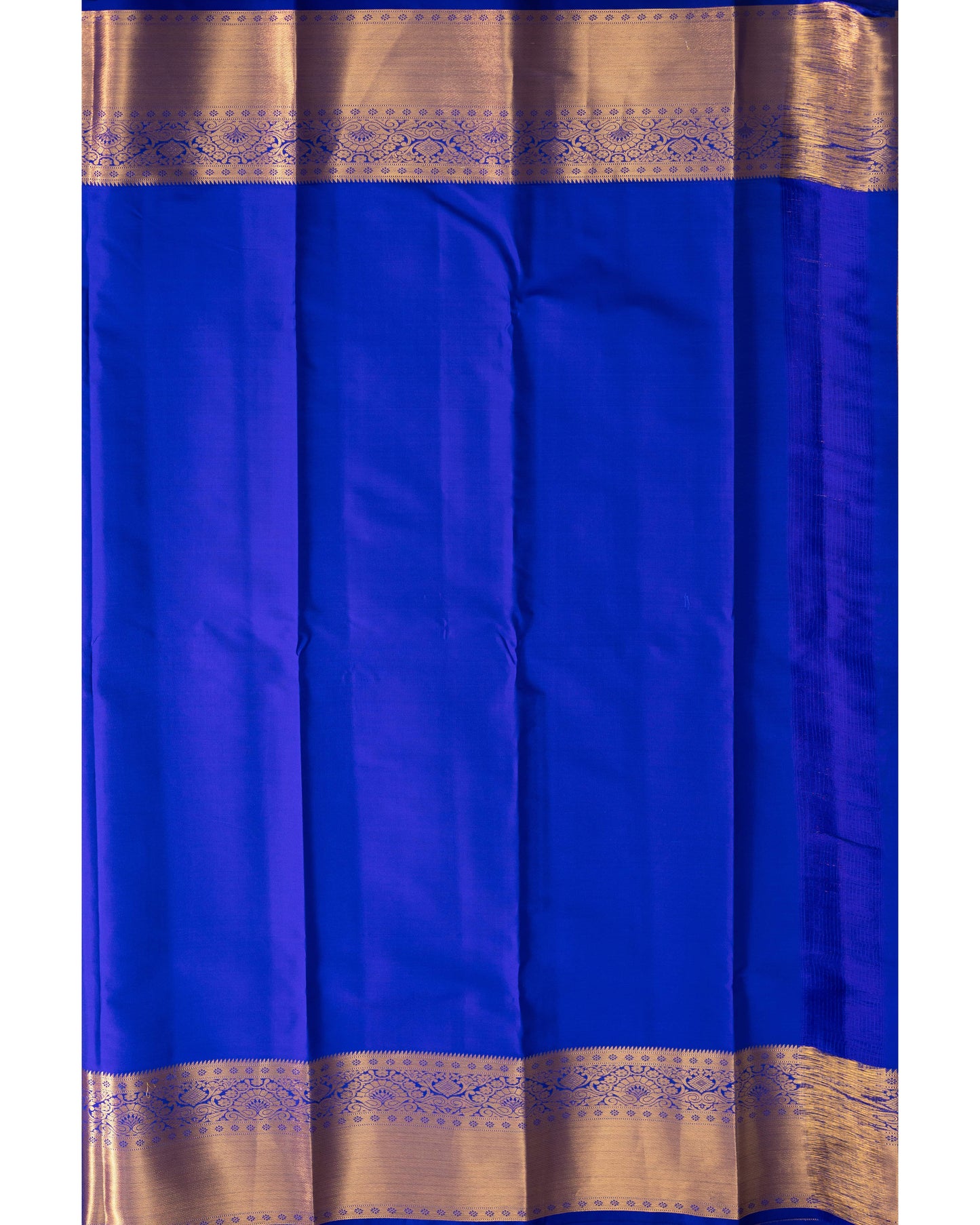 Rust With Royal Blue Pallu Pure Silk Signature Blend Saree