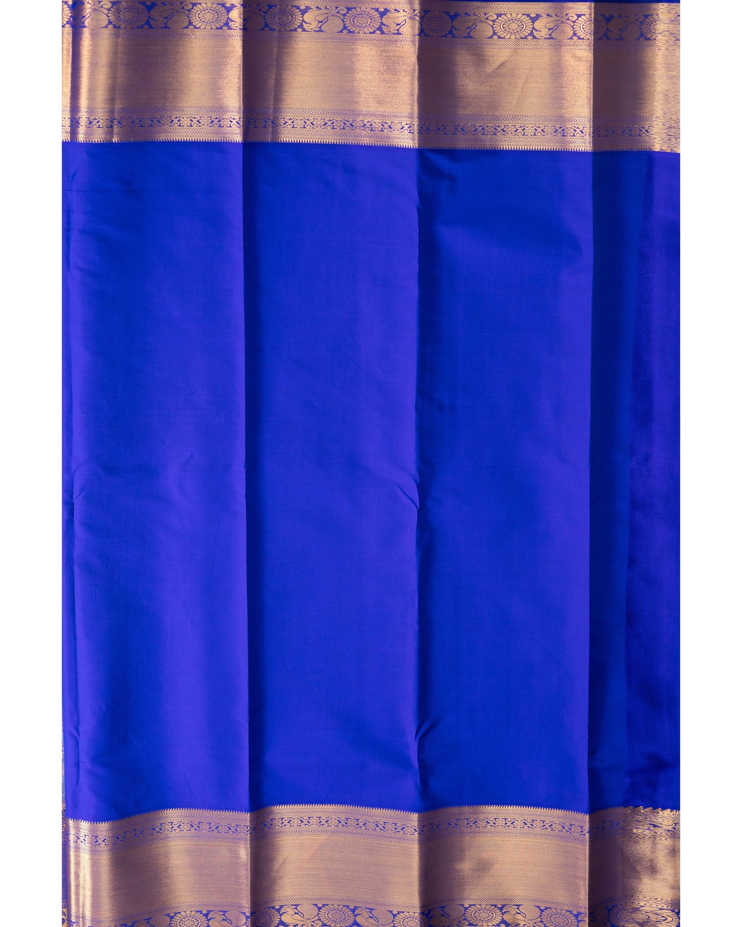 Pastel Grey With Royal Blue Pallu Pure Silk Signature Blend Saree