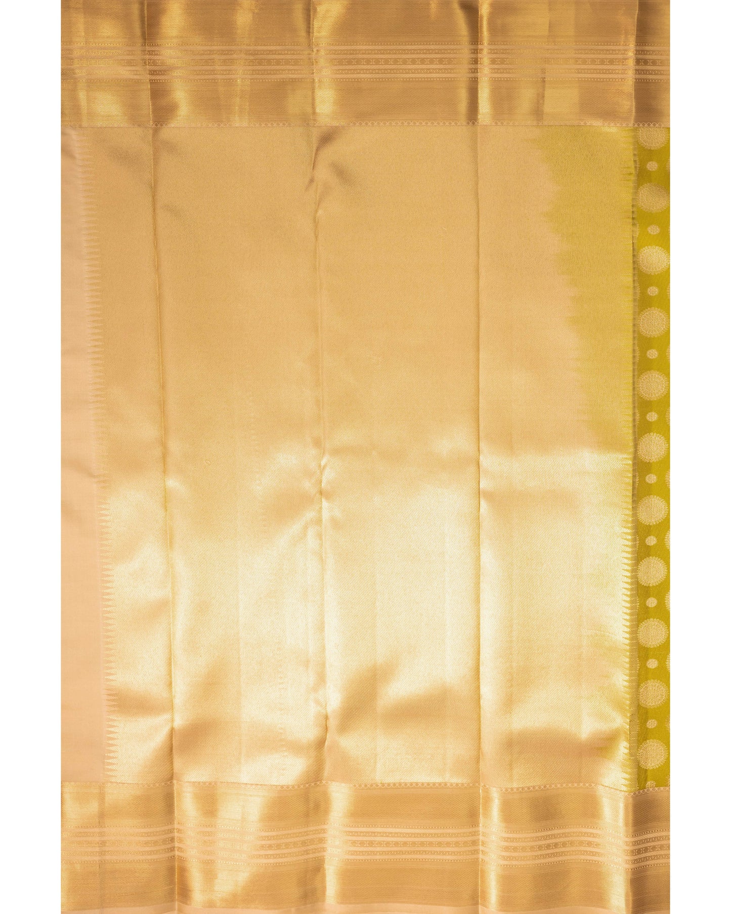 Lemonish Green With Tasar Colour Pallu Pure Silk Signature Blend Saree