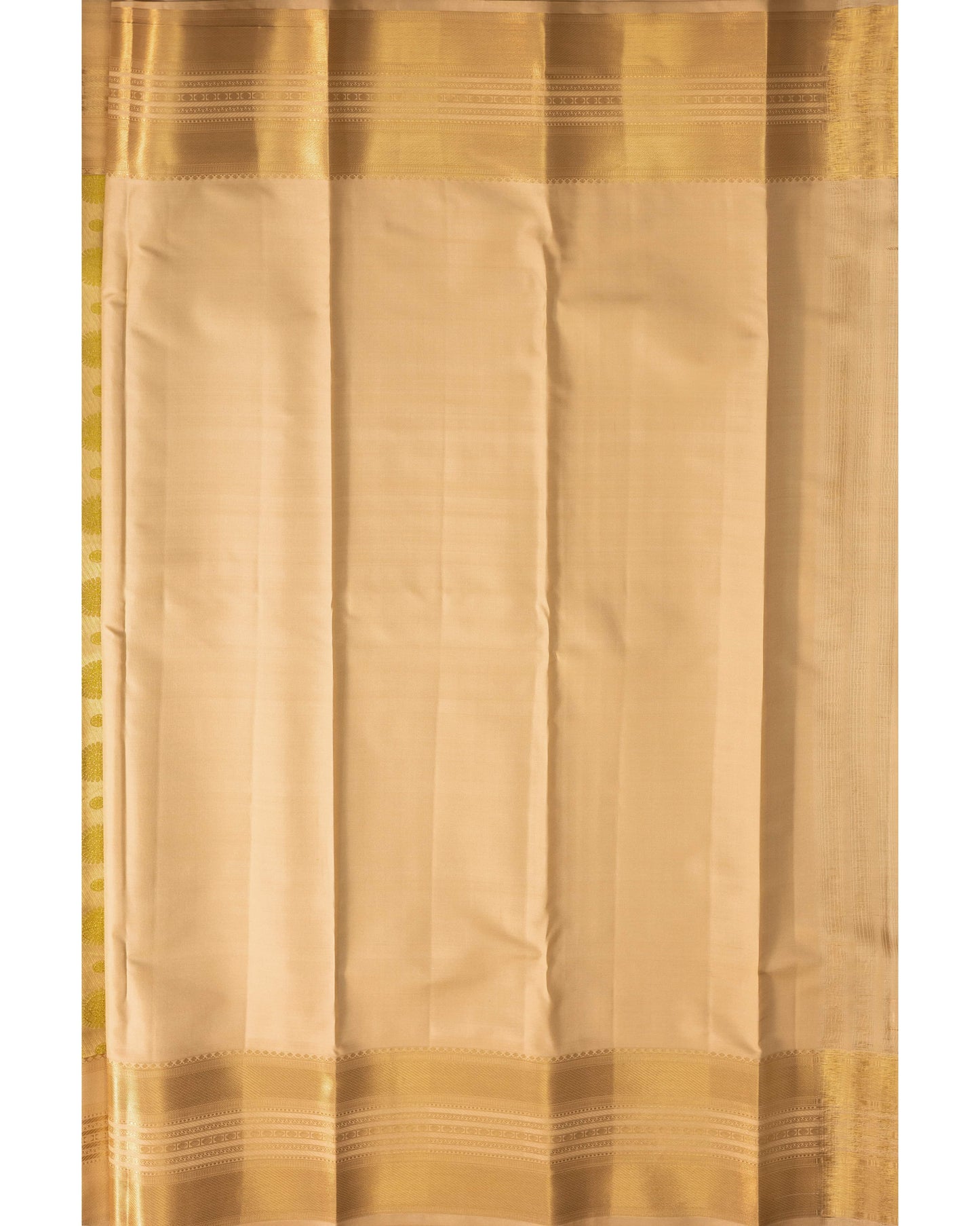 Lemonish Green With Tasar Colour Pallu Pure Silk Signature Blend Saree