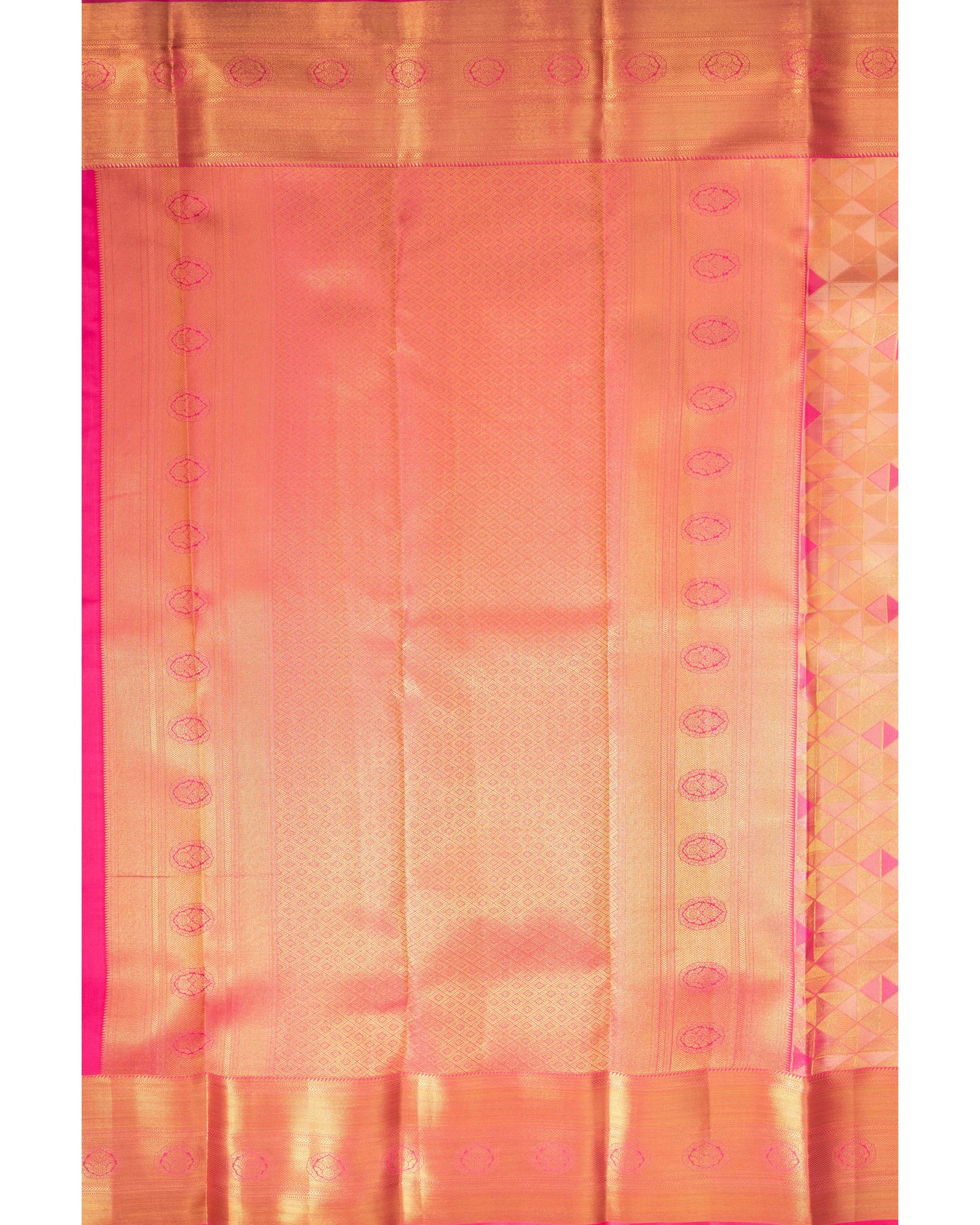 Tasar And Pink With Pink Pallu Pure Silk Signature Blend Saree